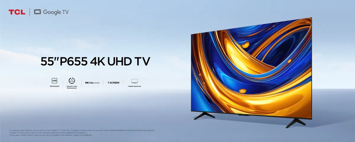 TCL P655 4K UHD Google TV banner