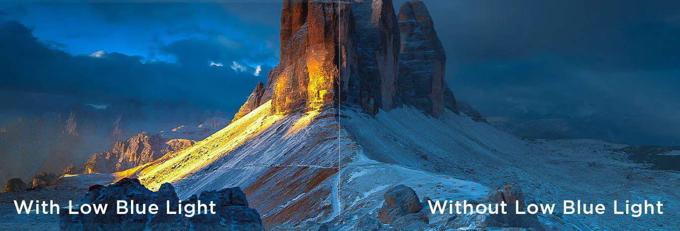 TCL 75P6K 4K UHD Google TV Low Blue Light vs low blue light