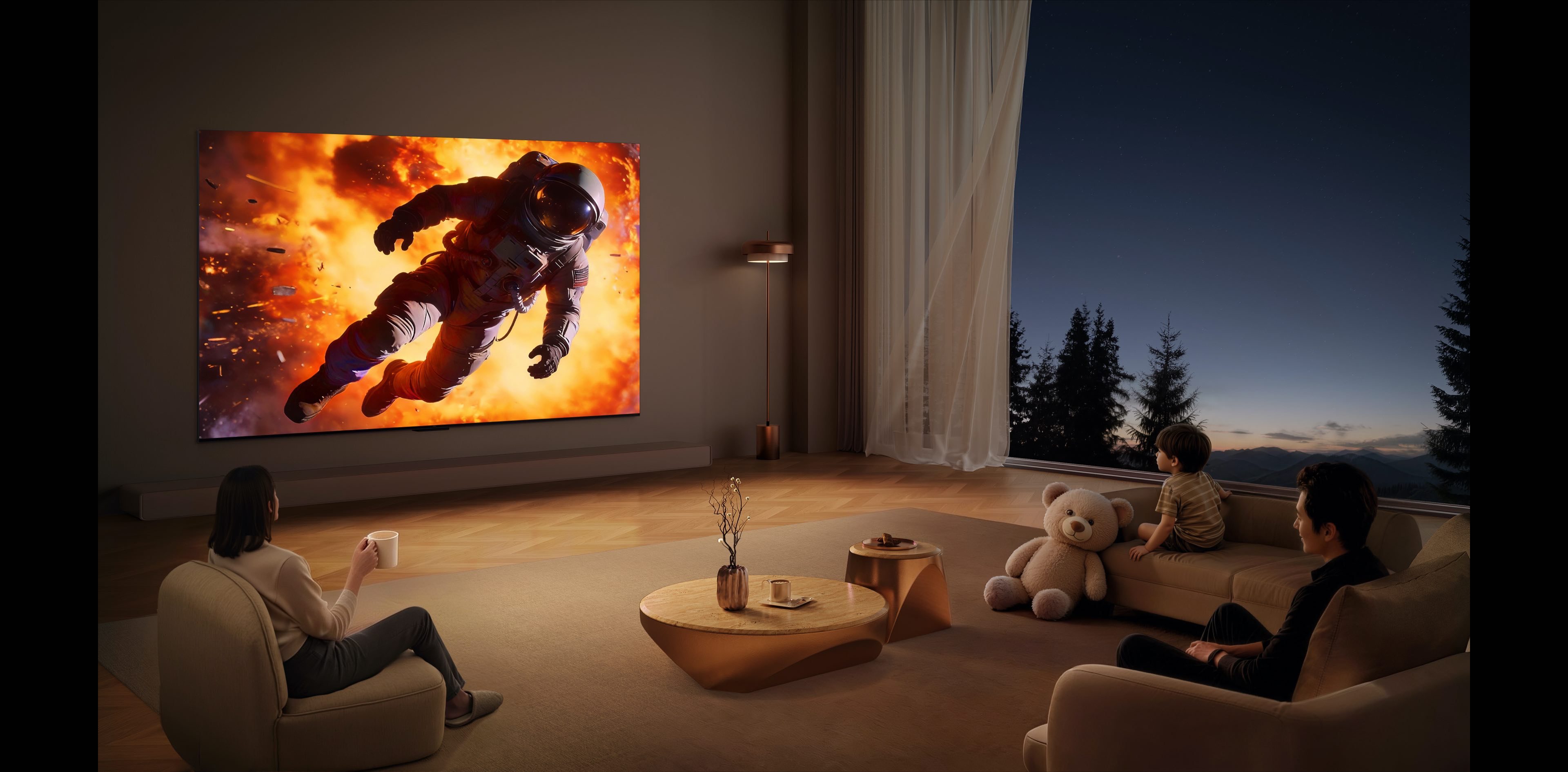 В TCL QLED используются цветные квантовые кристаллы.