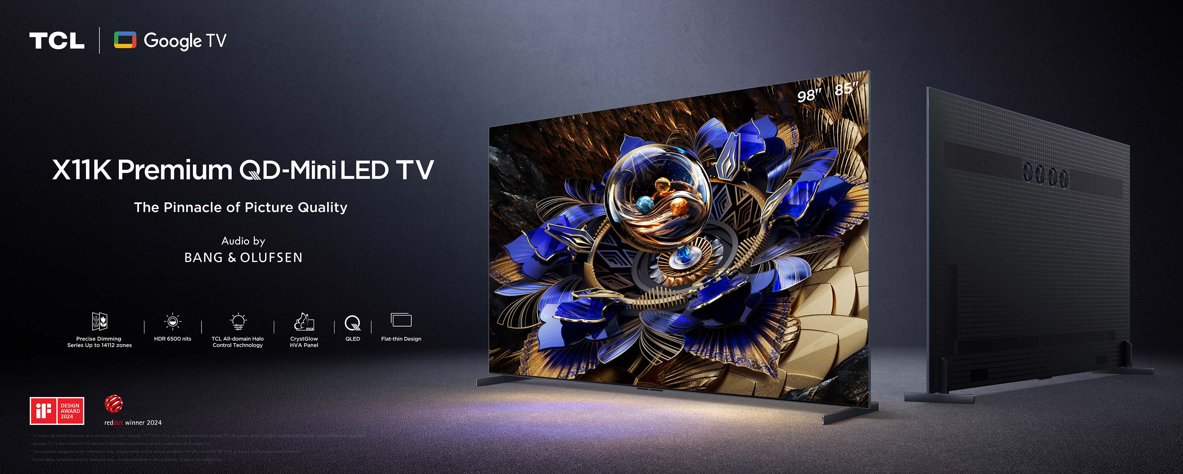 TCL X11K Premium QD-MiniLED TV's Key Banner