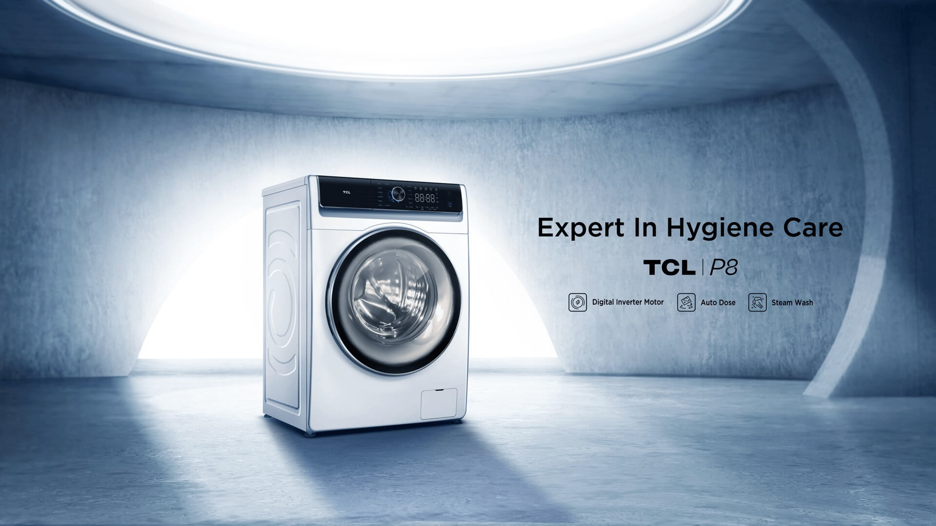 TCL P808FLW Front Loading Steam Washer