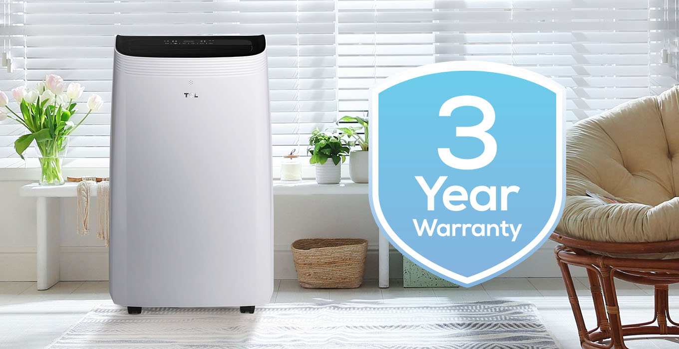 Portable air con with 3 year warranty from TCL Australia