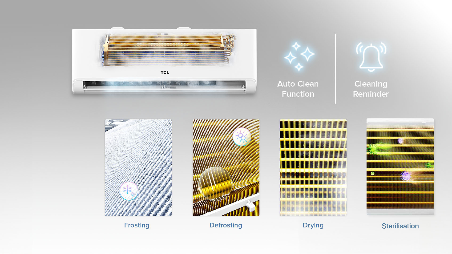 air conditioners with auto clean mode from TCL Australia