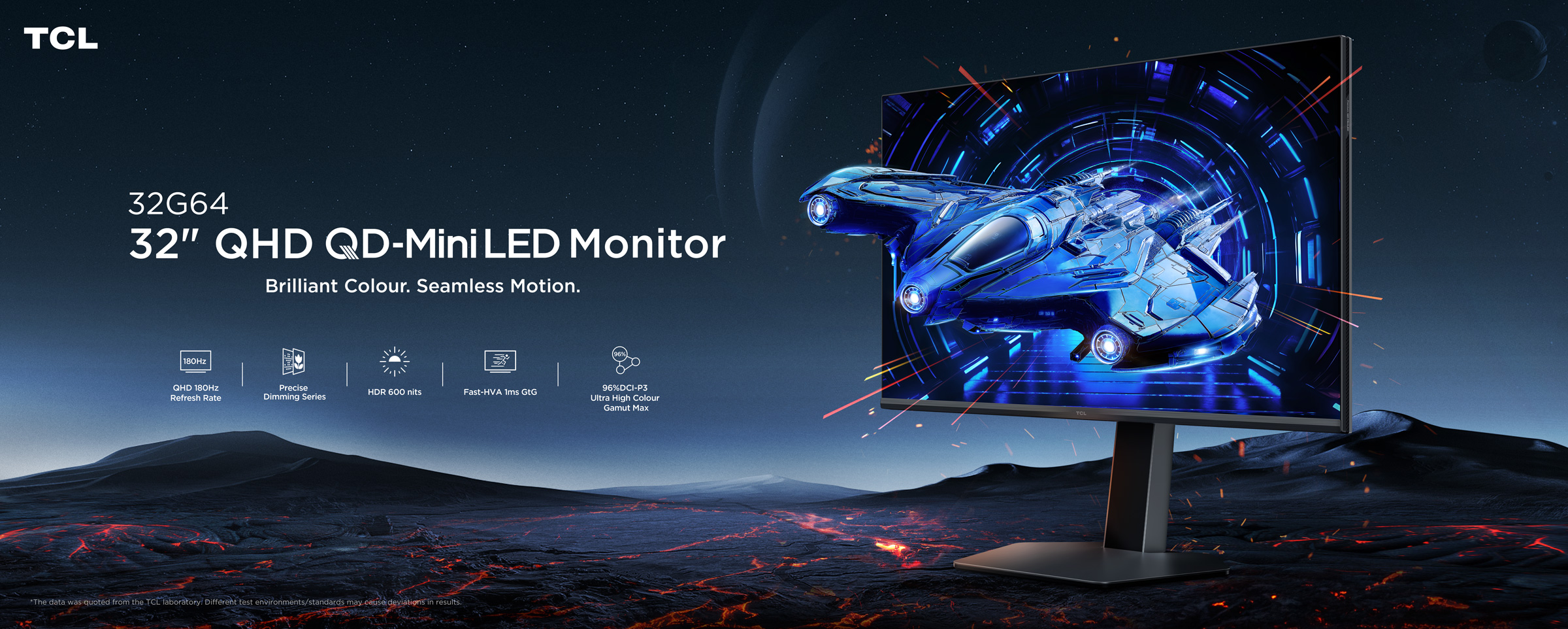 TCL 32G64 QD-MiniLED Monitor-32 Inch QHD Monitor 