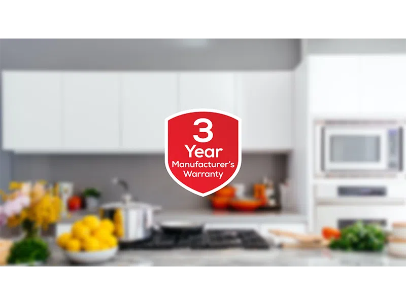 3 Year Manufacturer's Warranty