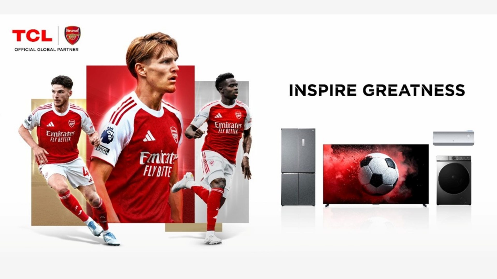 Arsenal e TCL anunciam acordo mundial