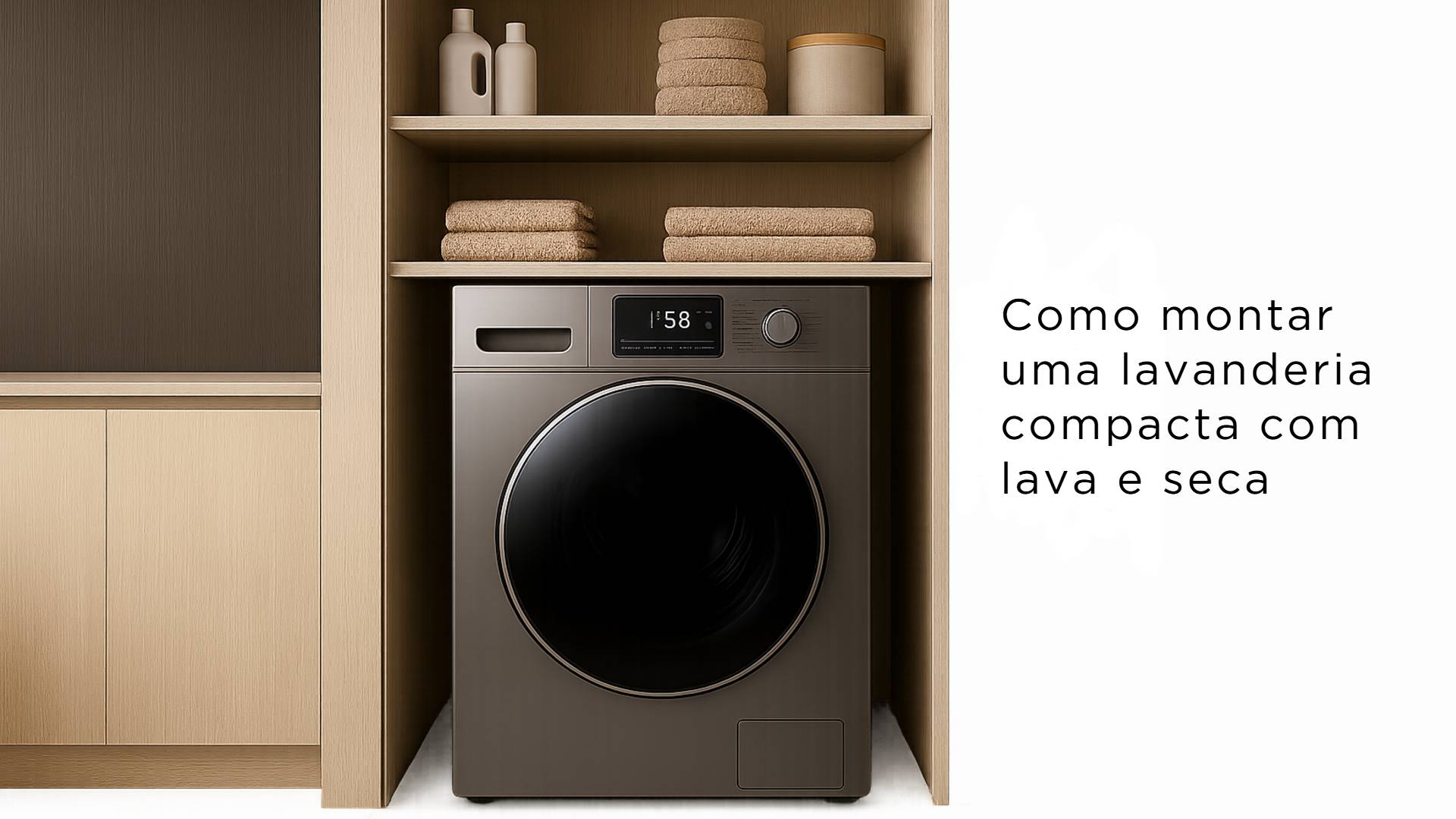 Como montar uma lavanderia compacta com lava e seca