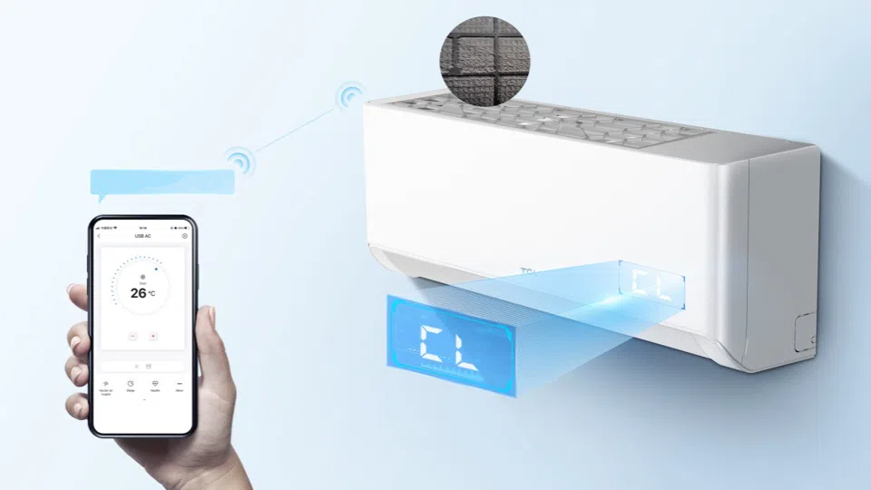 Smart filter blockage reminder of BreezeIN AC
