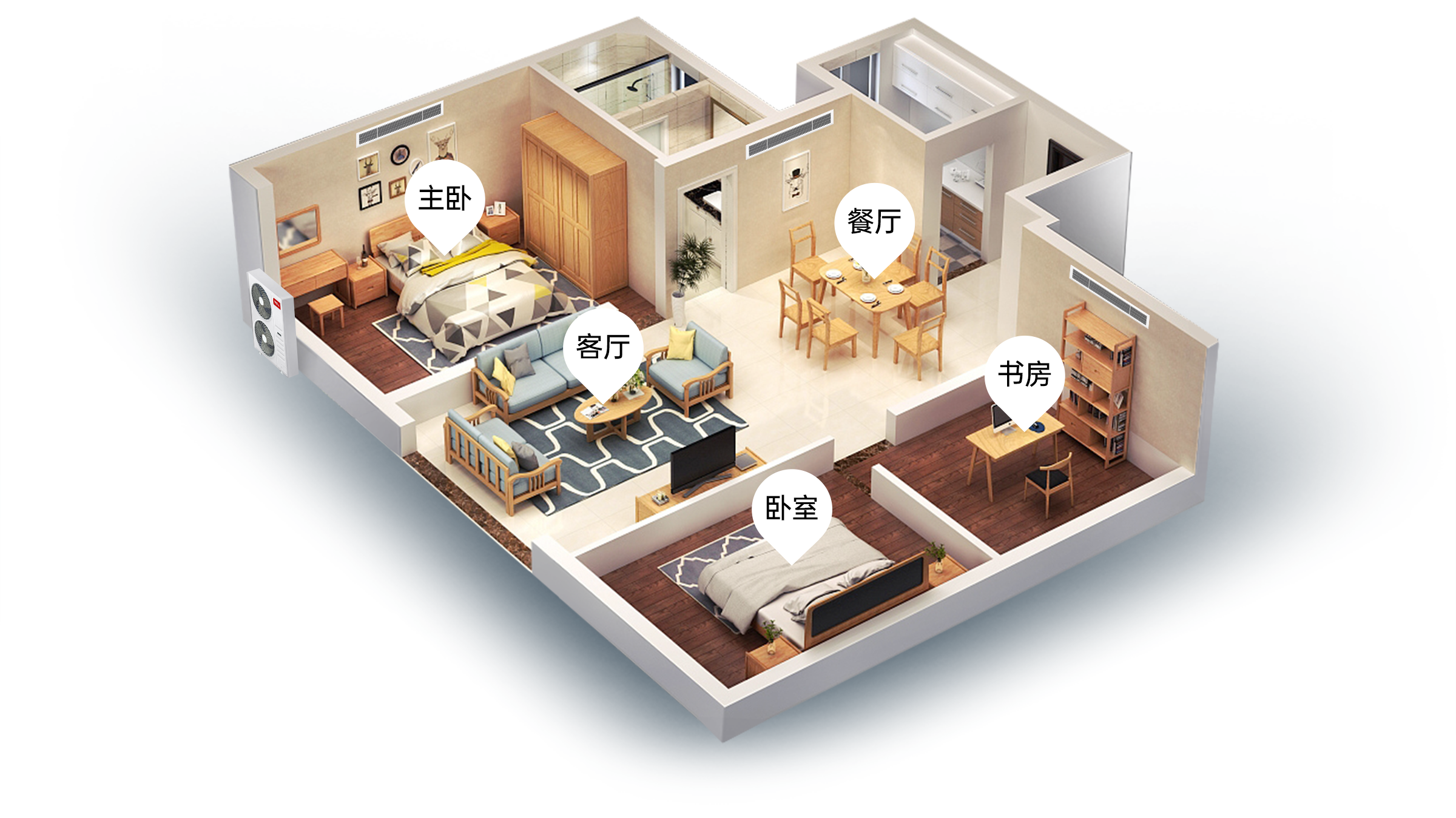 TCL家用空调- 双凤轮小多联恋家系列