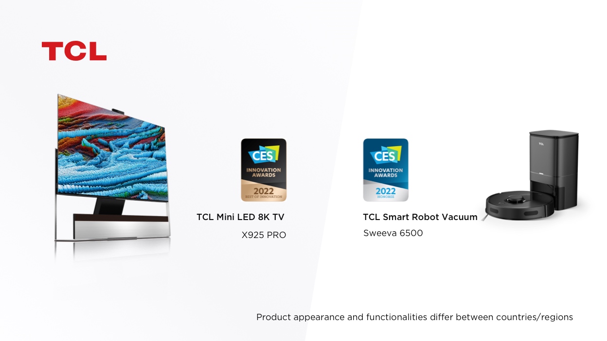 TCL galardonado con varios premios CES 2022 Innovation Awards