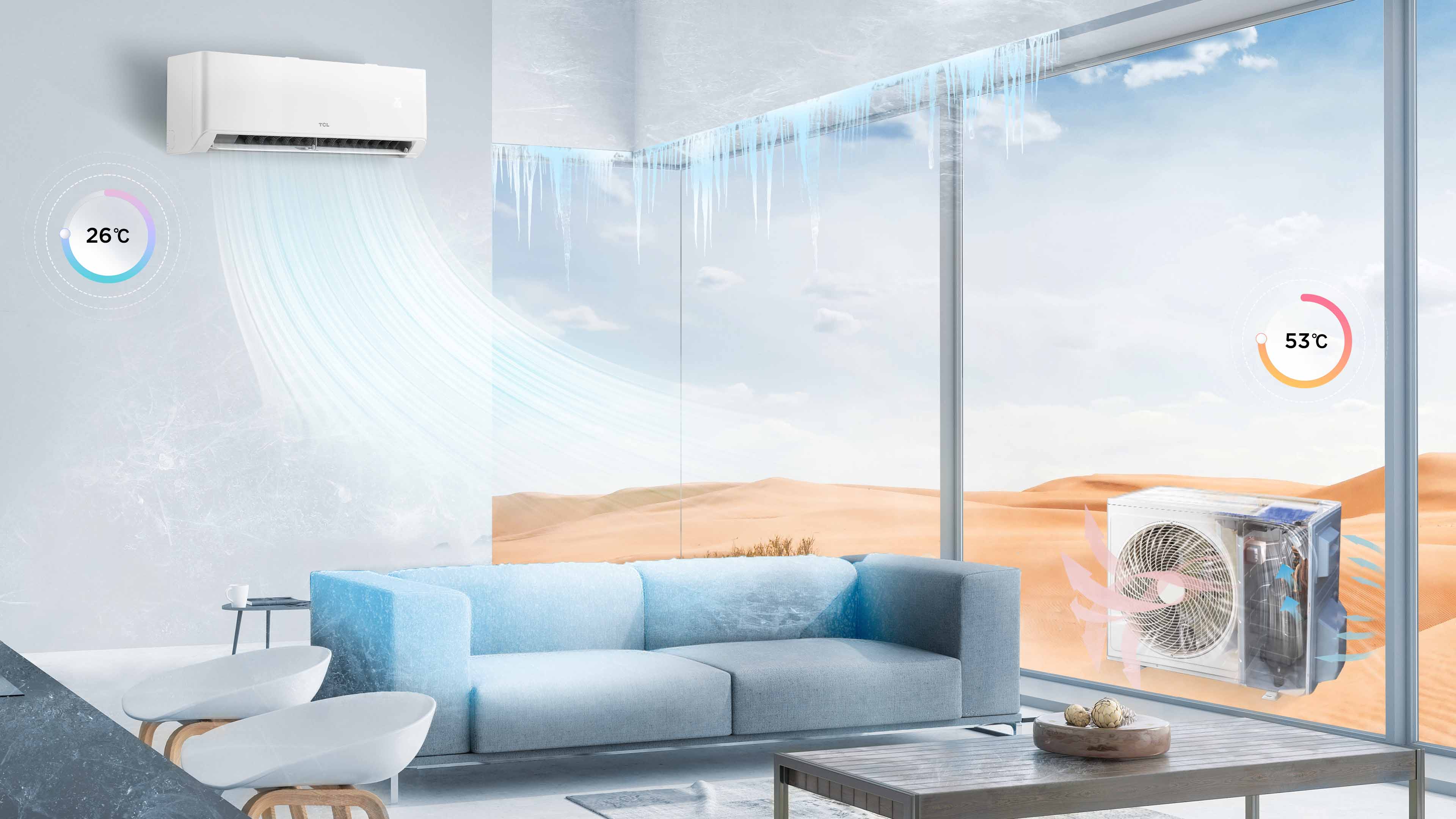 Confortable cooling of BreezeIN AC