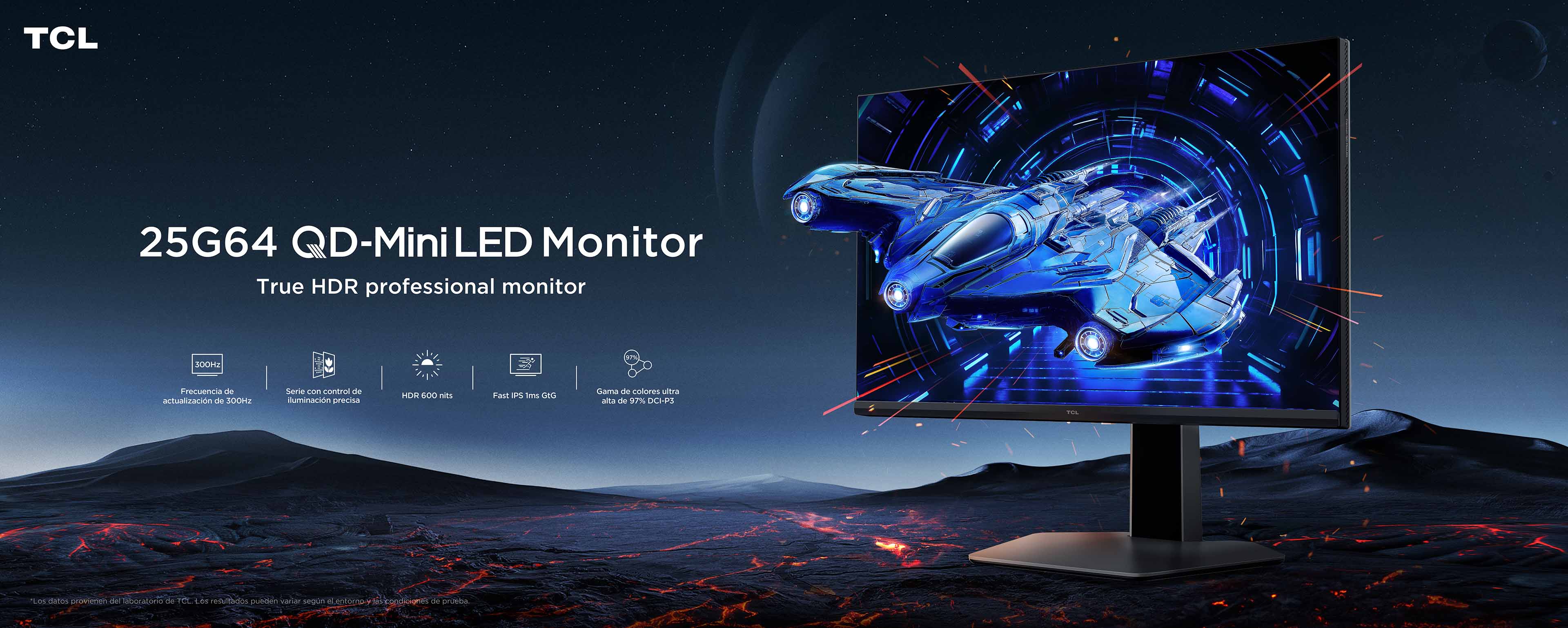 乐竟体育 25G64 300Hz Monitor-25 Inch QD-MiniLED Monitor