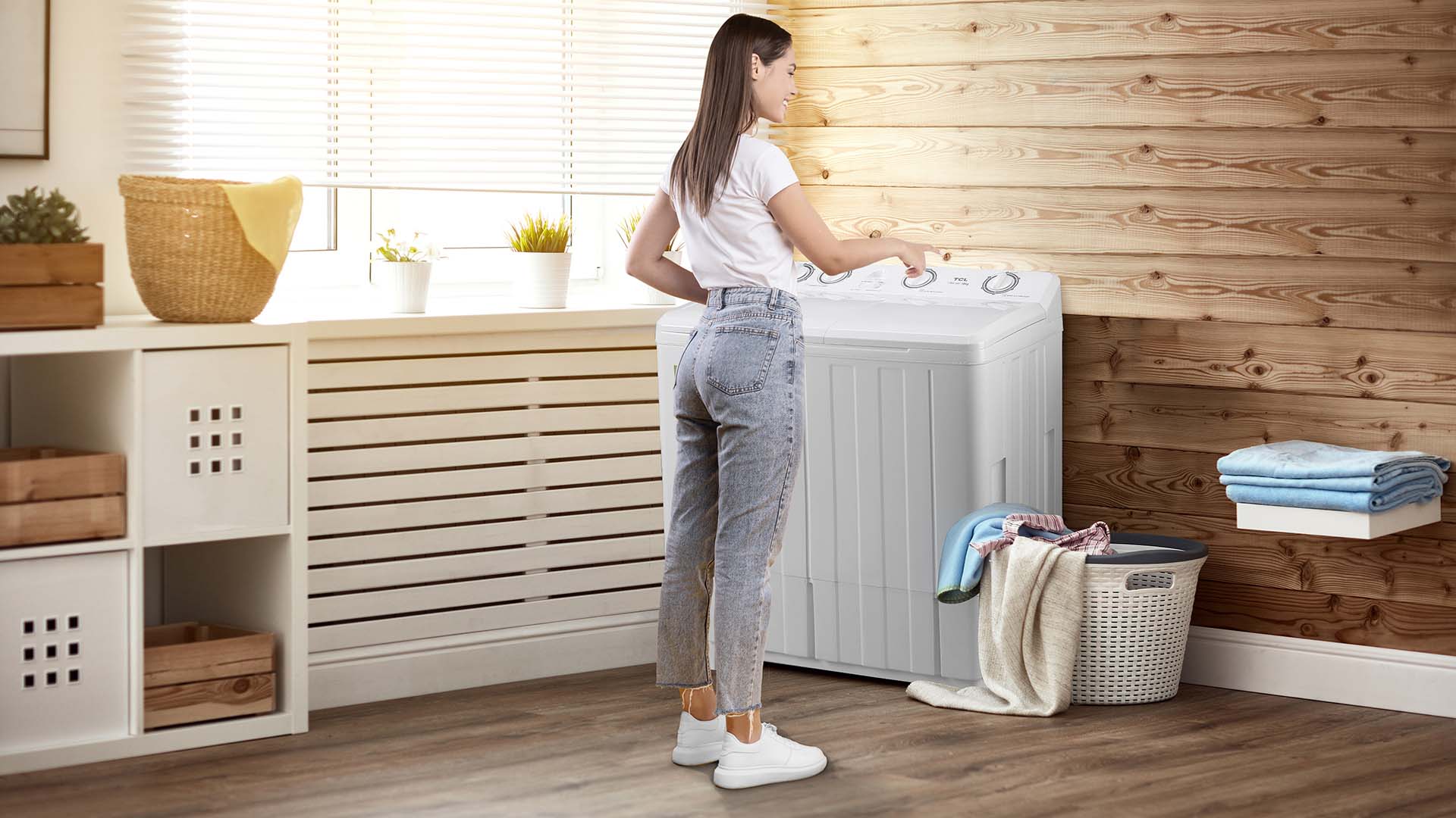 TCL Lavadora de Diseño de respaldo alto