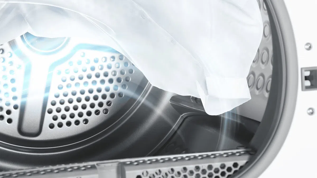 TCL dryer has Anti-crease airflow keeps clothes smooth