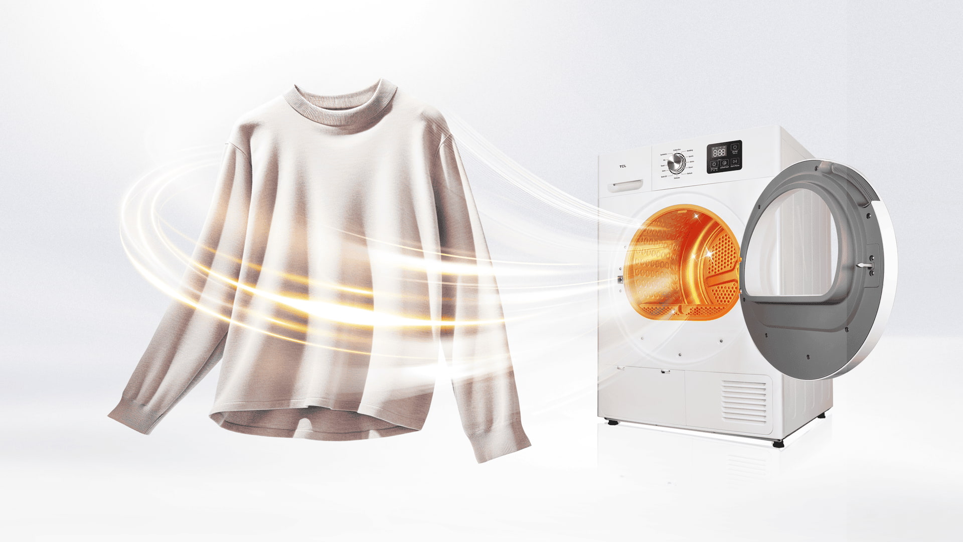 TCL dryer revive garments with warm airflow
