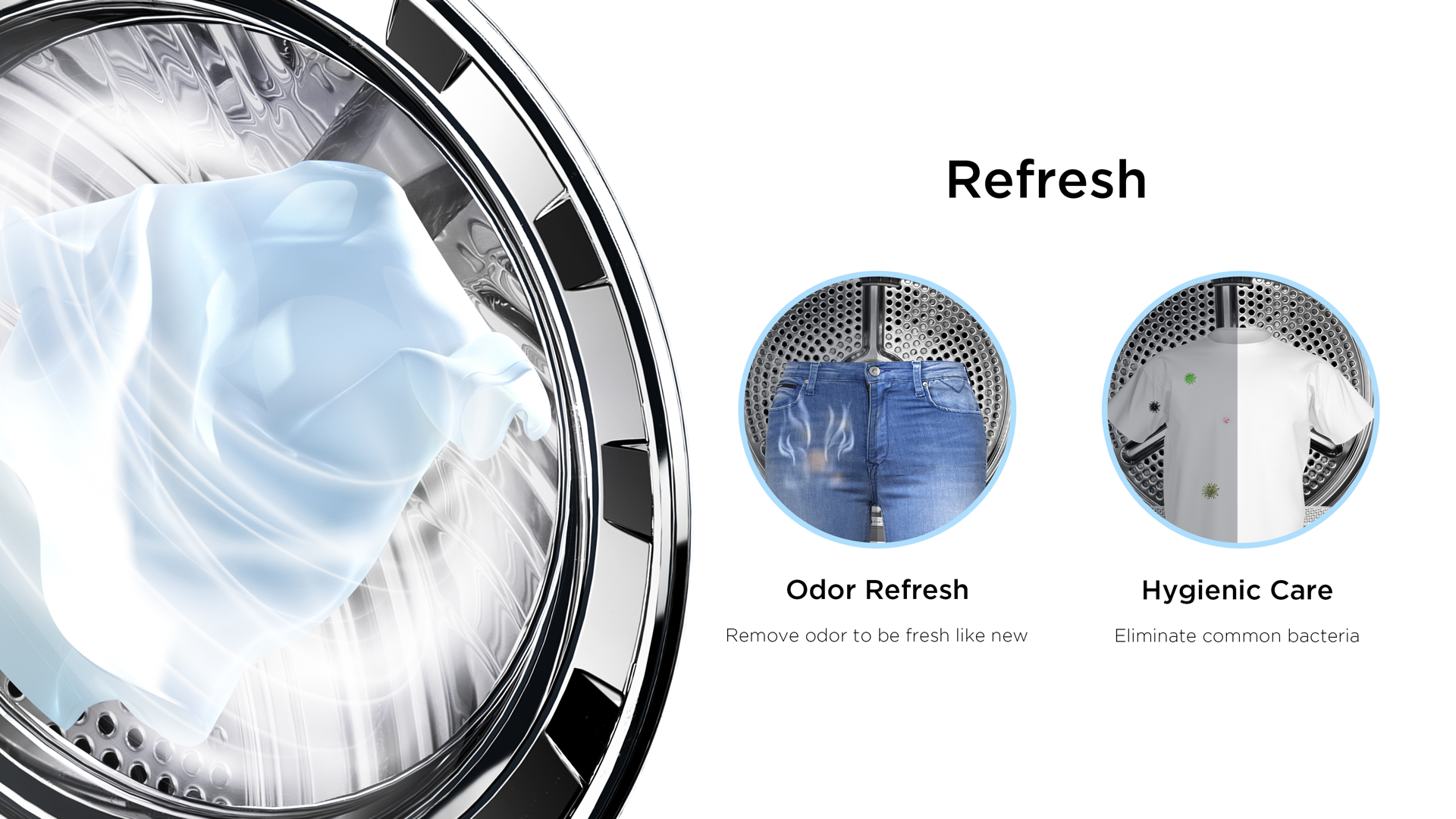 Revive garments with warm airflow