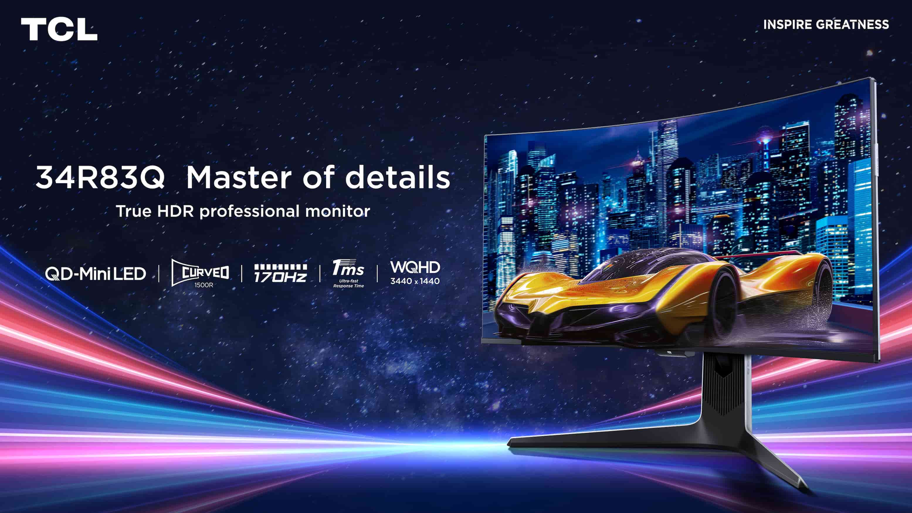 TCL 34R83Q HDR Professional Monitor - TCL Europe