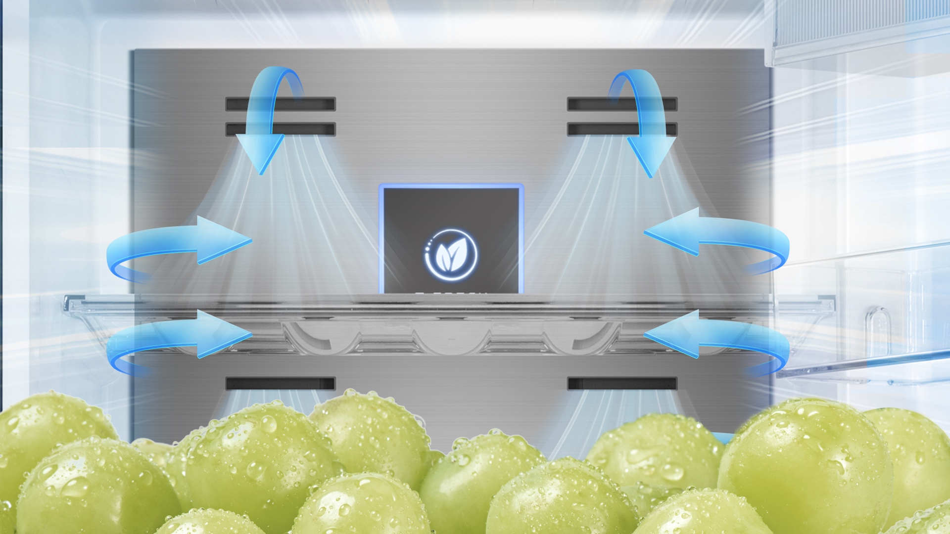 Multi-level homogenous cold air distribution for optimal food preservation