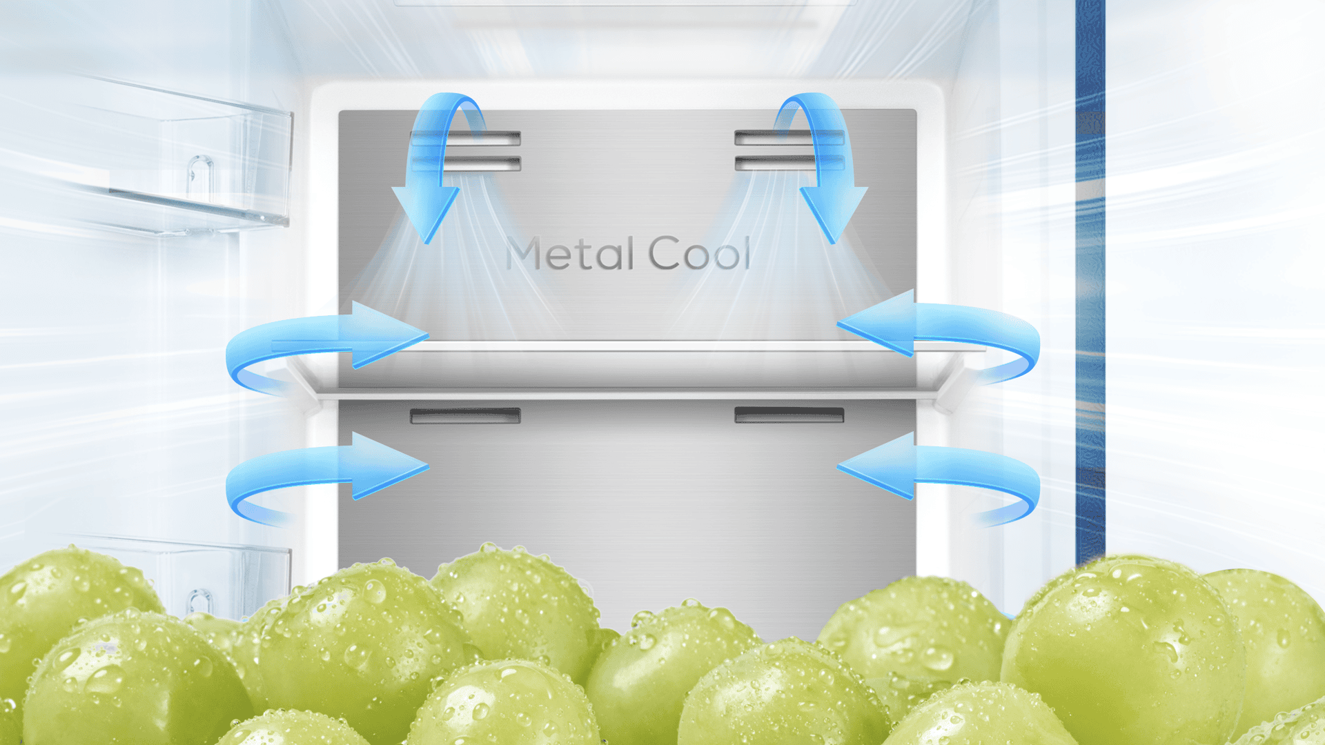 Multi-level homogenous cold air distribution for optimal food preservation