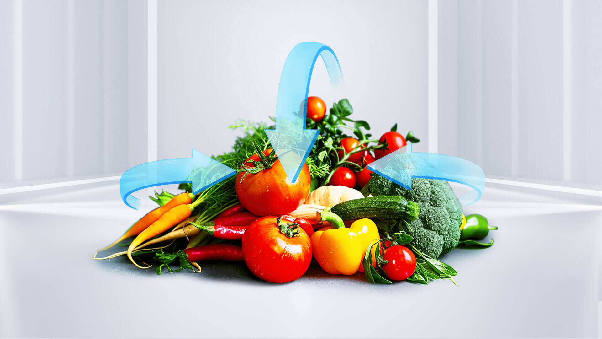 Multi-level homogenous cold air distribution for optimal food preservation