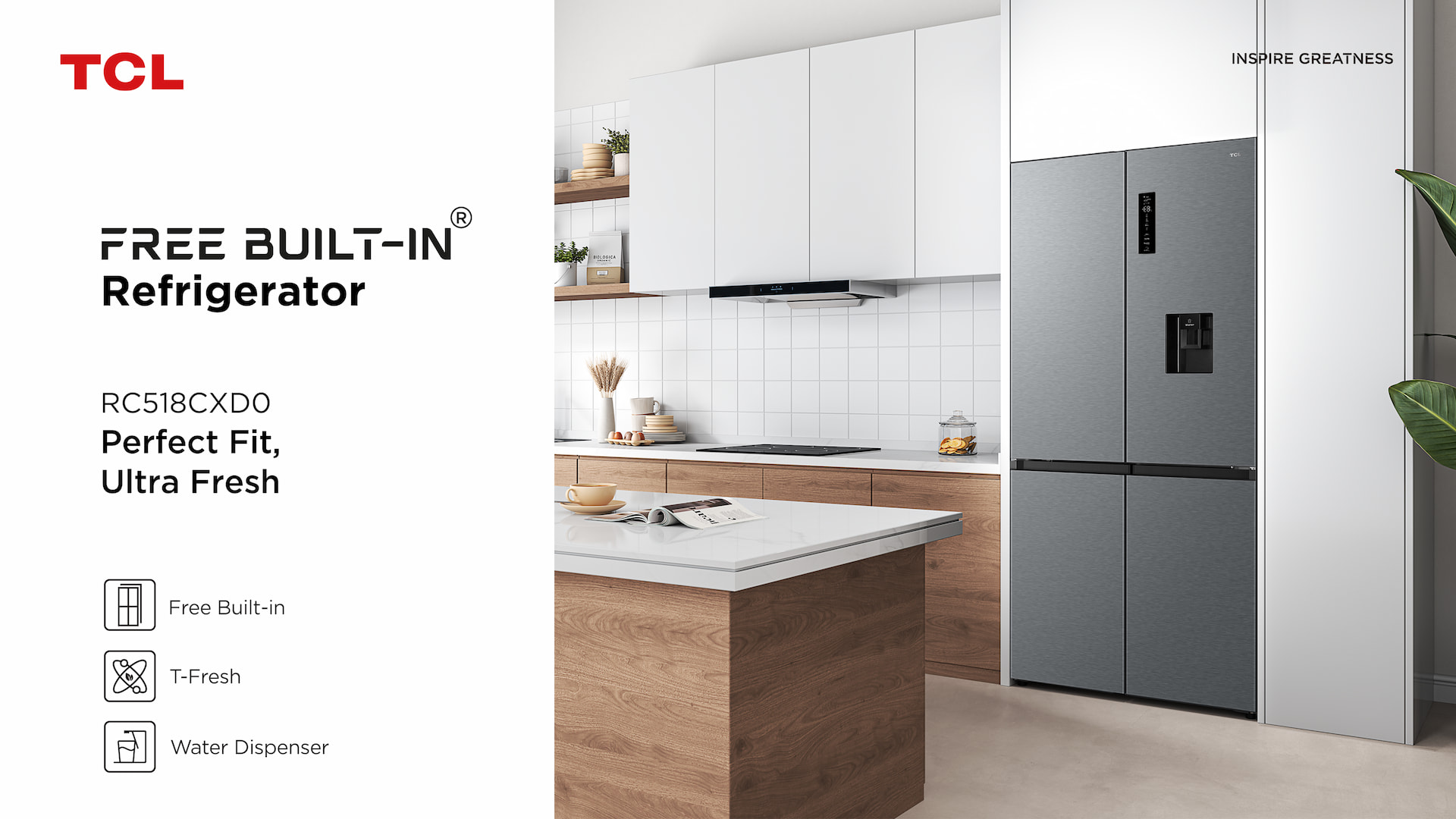 家電 TCL40S516 Free Built-in Series Refrigerator RC518CXD0 - TCL Europe