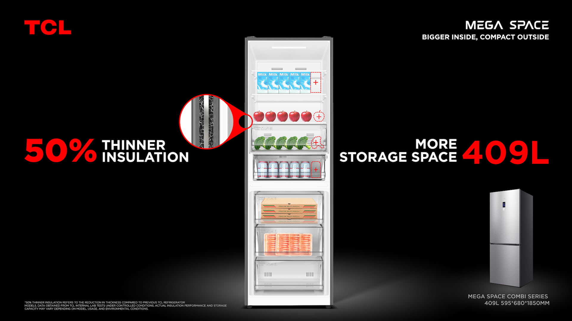 Preserve more freshness with TCL's innovative fridge