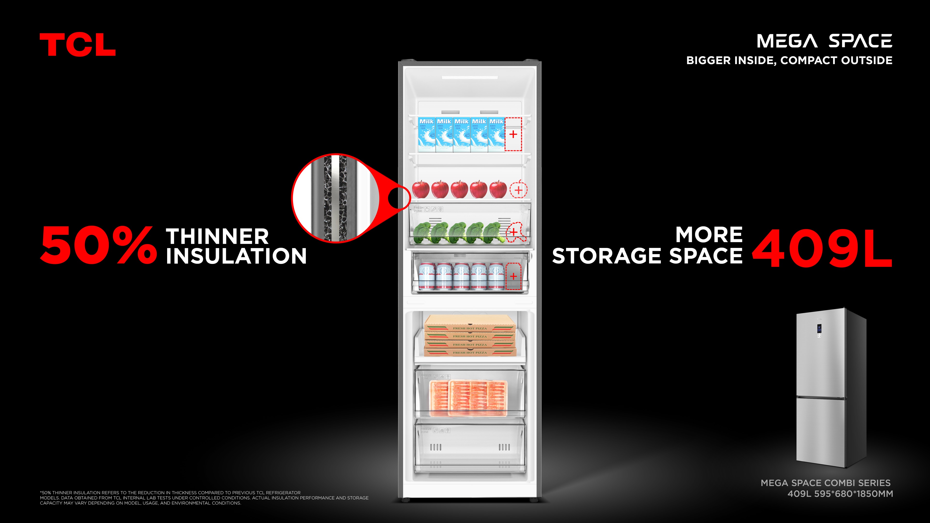 Preserve more freshness with TCL's innovative fridge