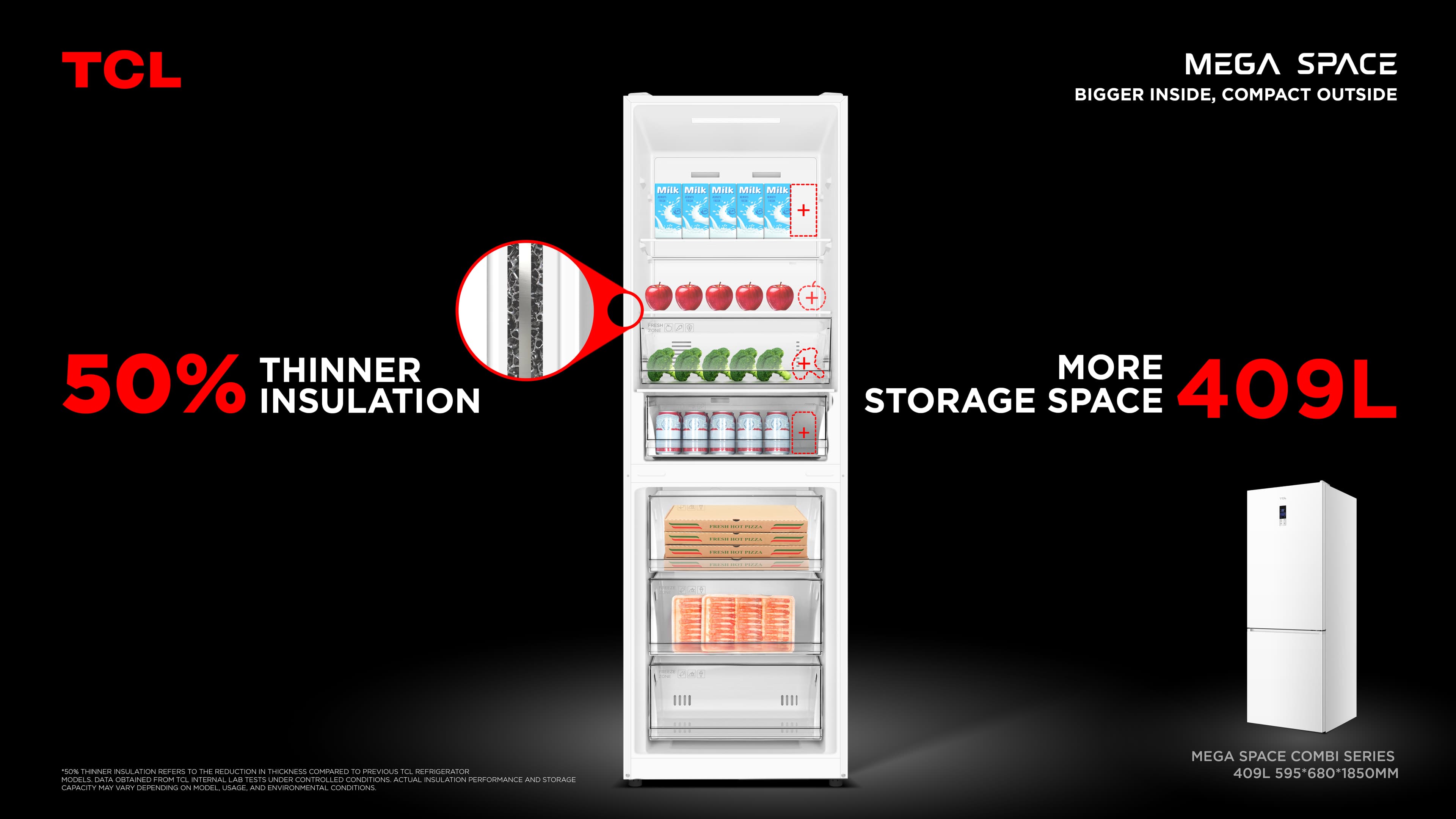 Preserve more freshness with TCL's innovative fridge