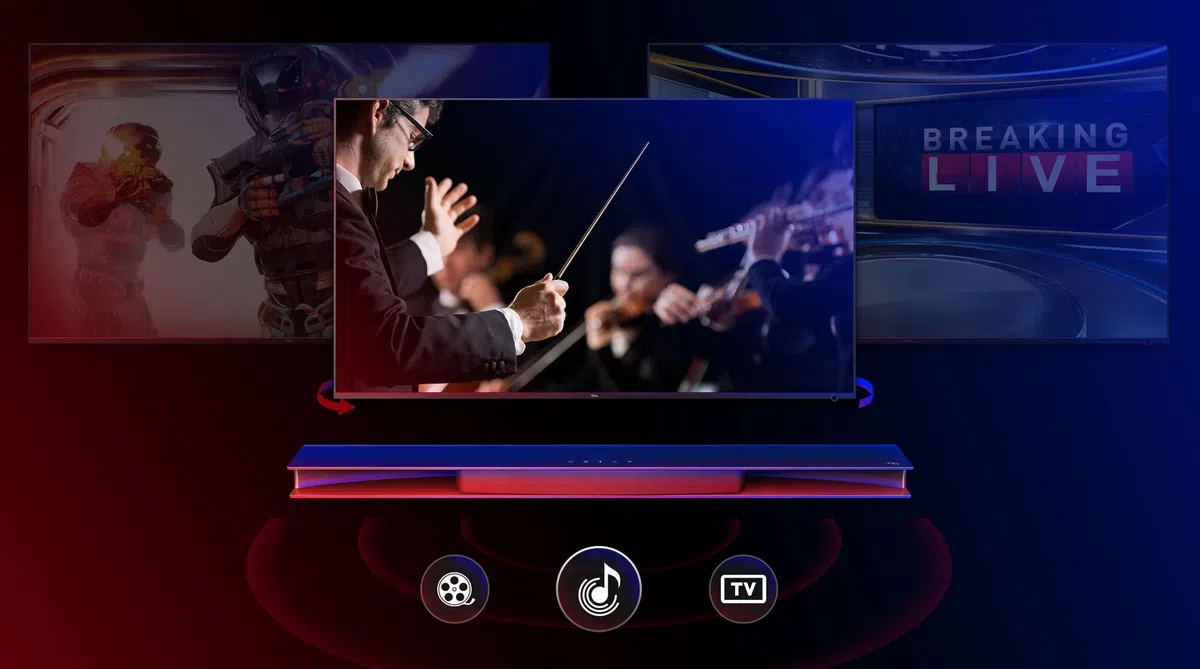TCL soundbar TS9030 optimize edilmiş ses modları