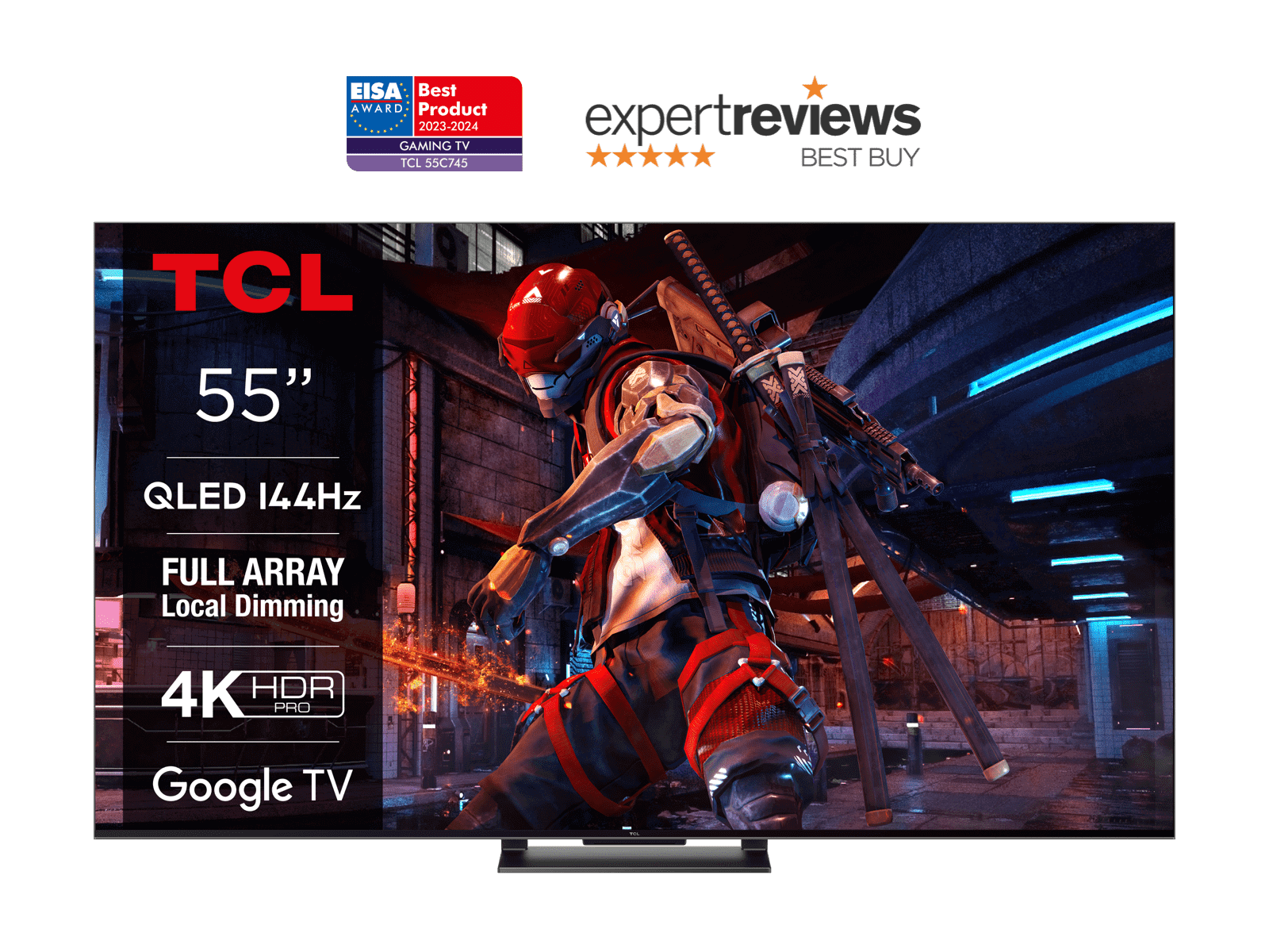 TCL 4K QLED TV met Google TV en Game Master Pro 2.0