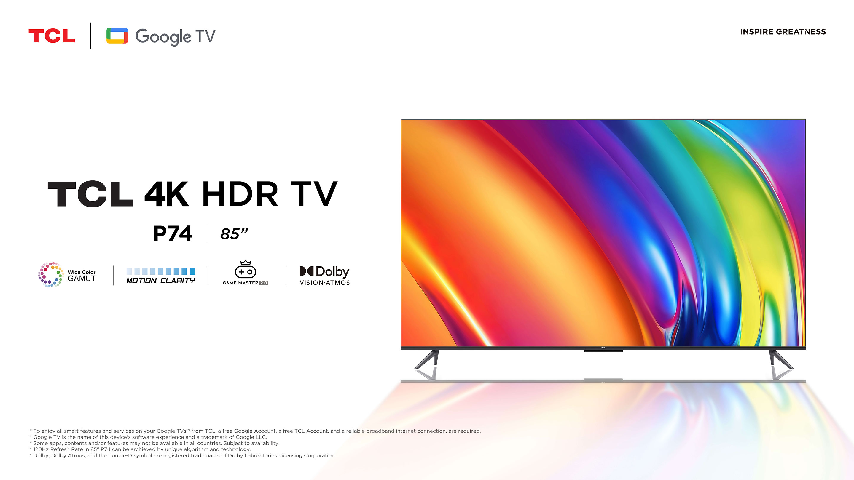 TCL TV P745 4K UHD TV TCL Sweden