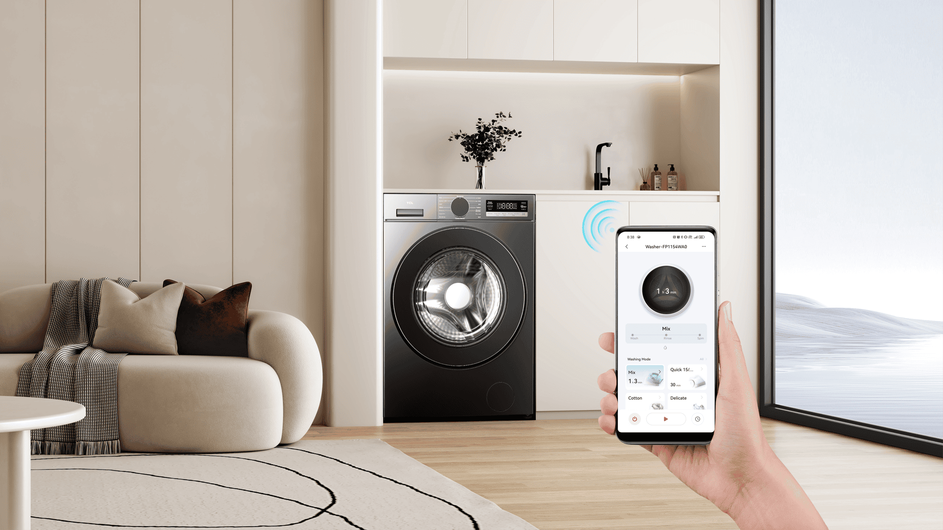 TCL washing machine with digital inverter motor