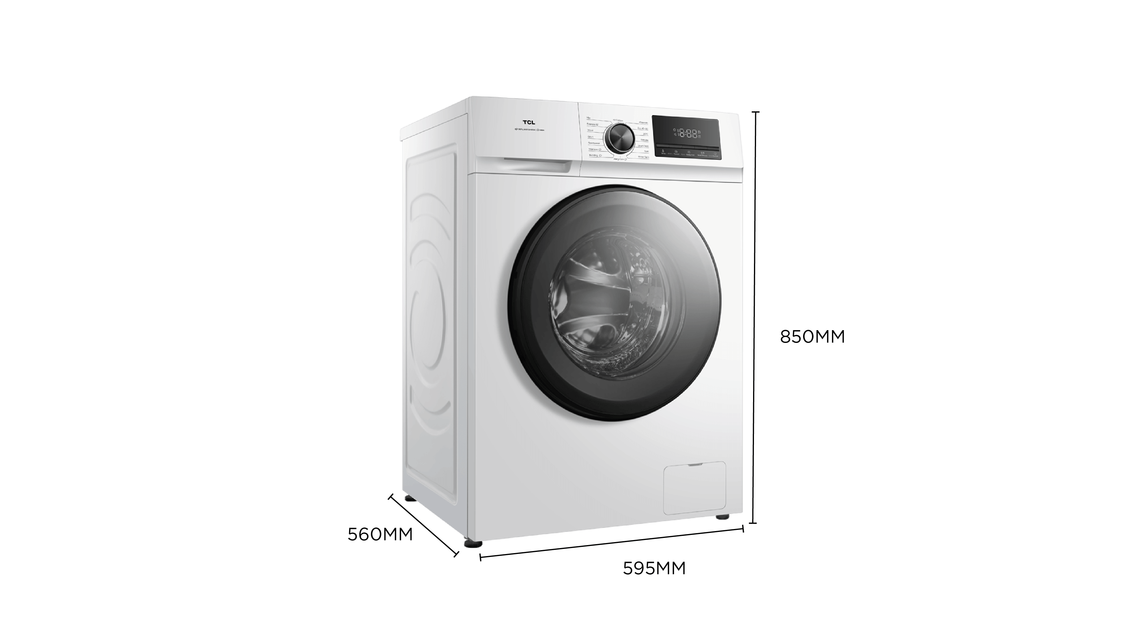 TCL Front Loading Washing Machine's dimension