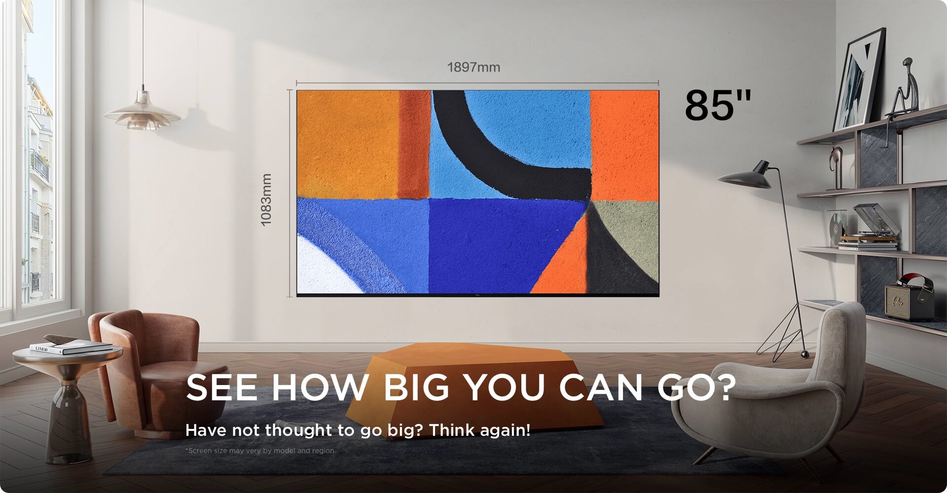 TCL Big TV Screen Size 