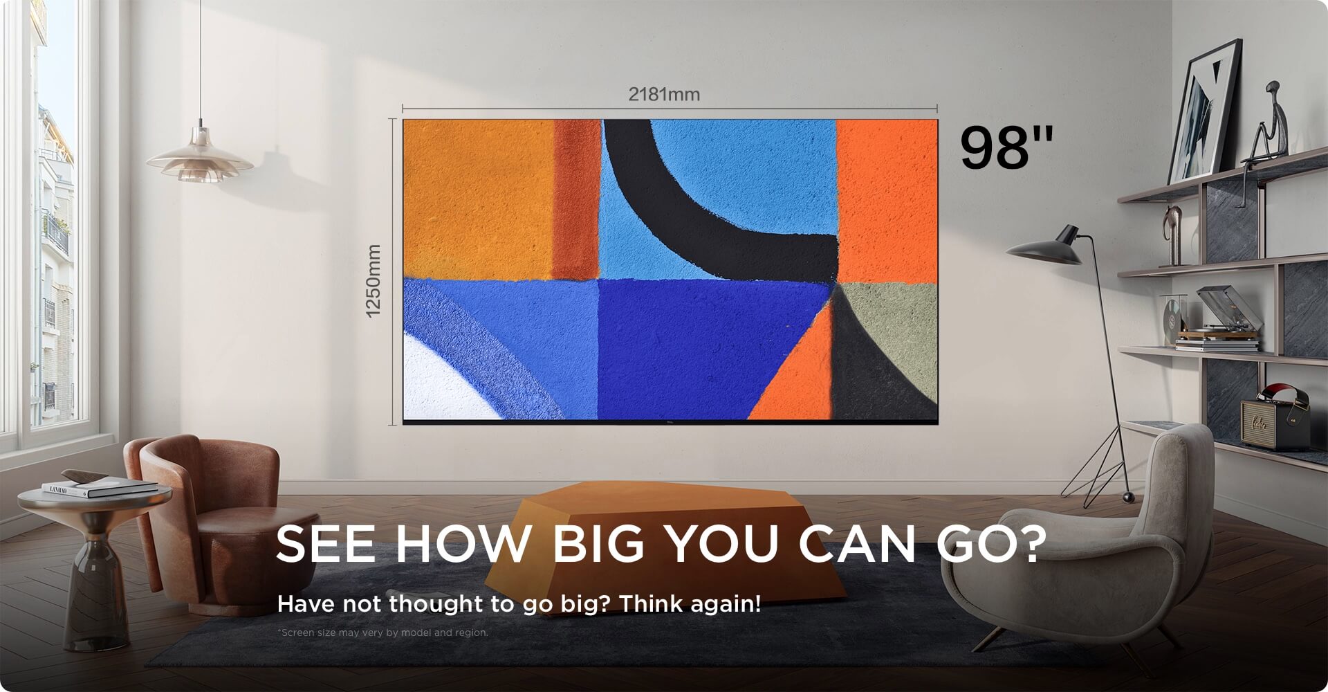 TCL Big TV Screen Size 