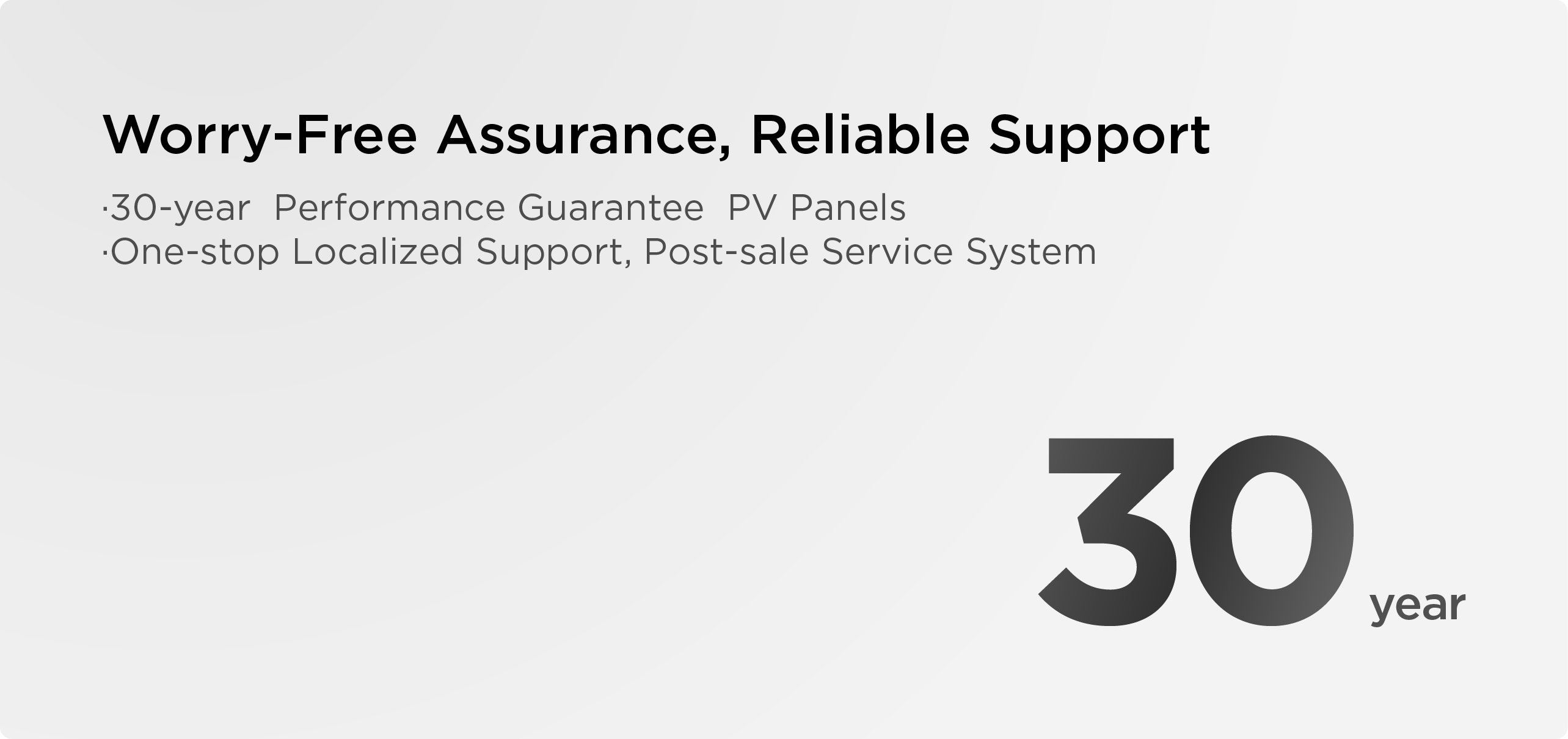 Residential pv system 30 years worry-free Assurance