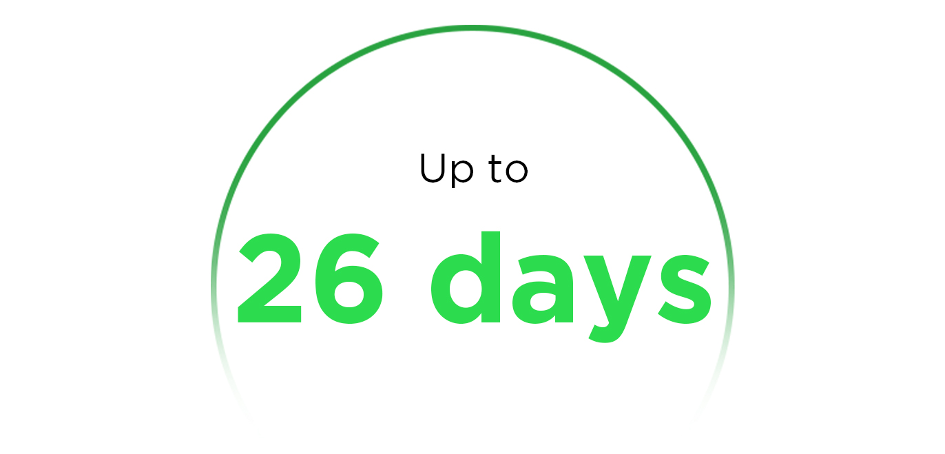 TCL's NXTPAPER 5G Junior Up to 26 Days Standby mode²