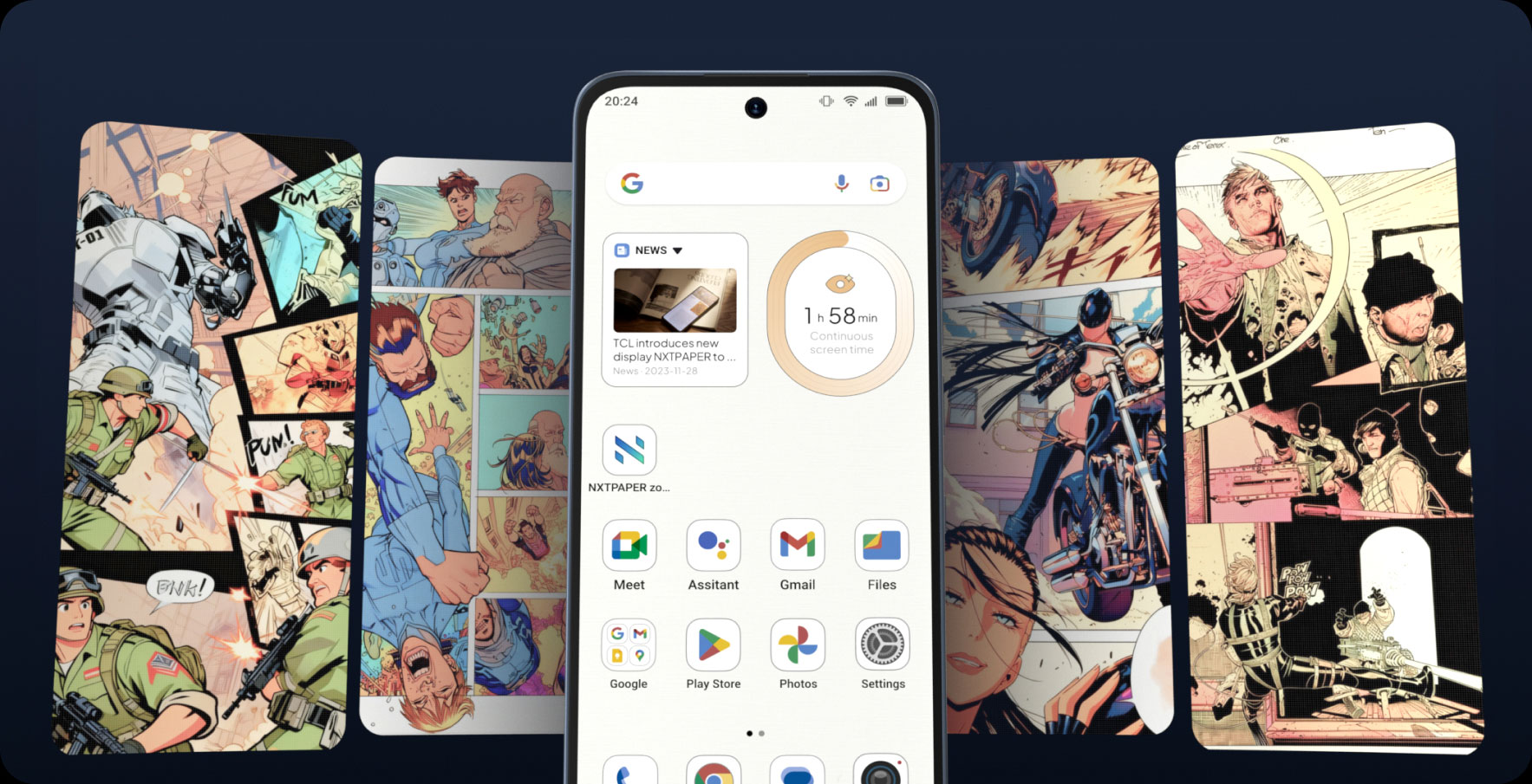 All-round eye comfort with warmer colors - Color paper Mode