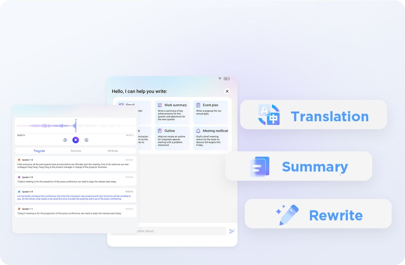 TCL NXTPAPER 11 Built-in AI Assistance