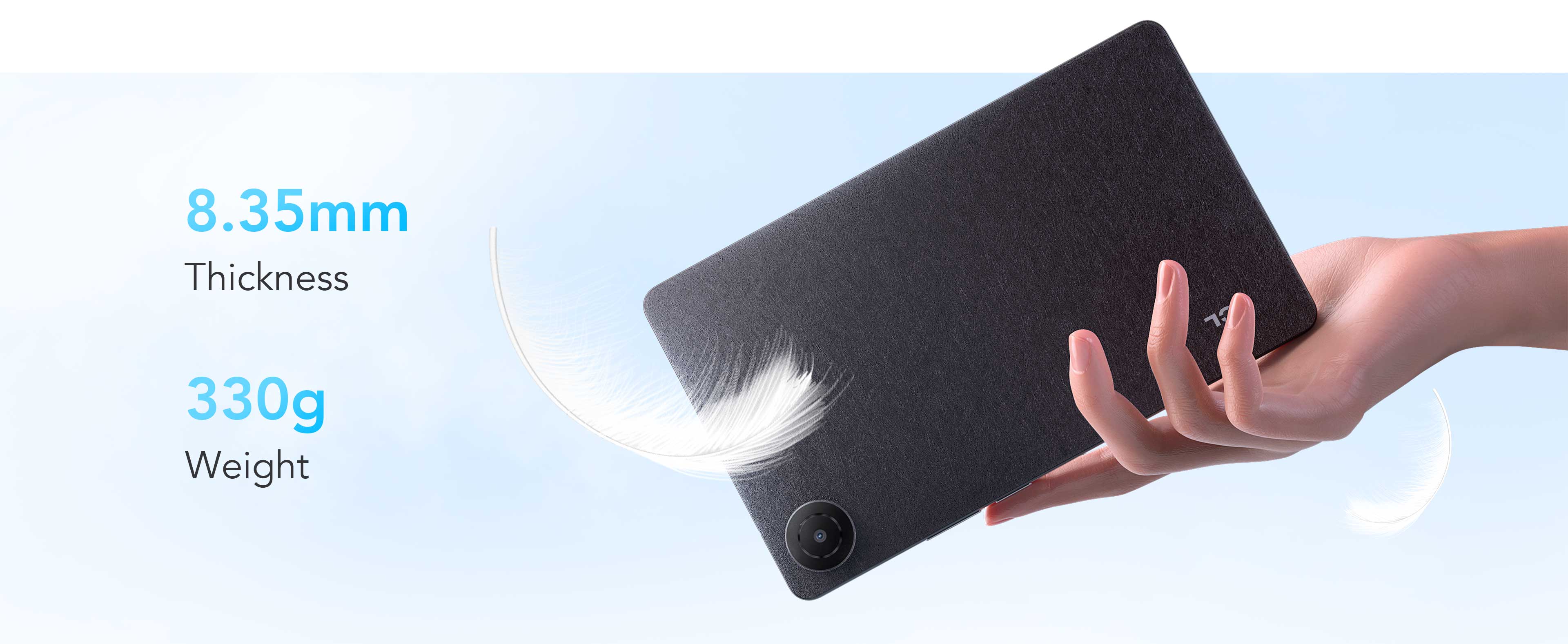 TCL TAB 8 Gen 2 8.33mm thickness and 330g weight