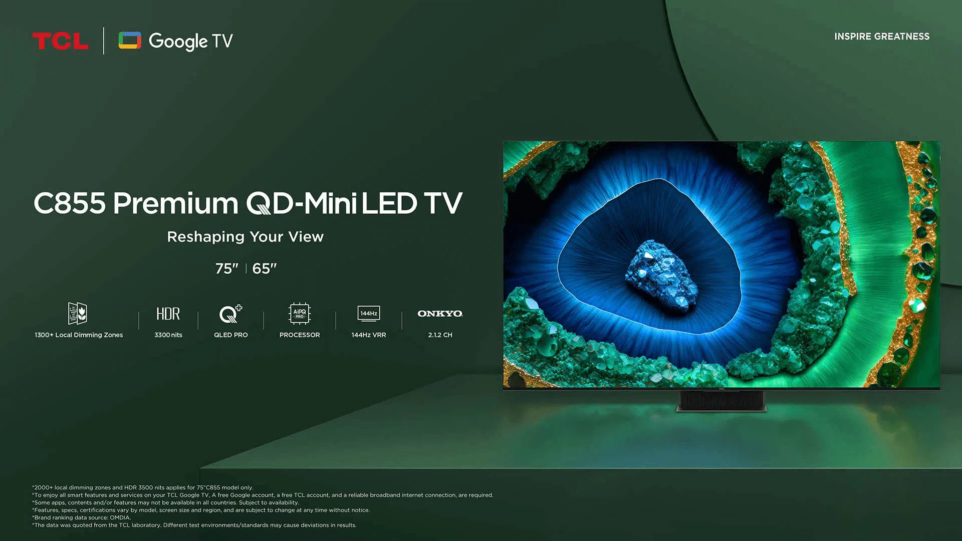 TCL 75C855 Premium 75 Inch QD-Mini LED 4K TV | Kulan Electronics