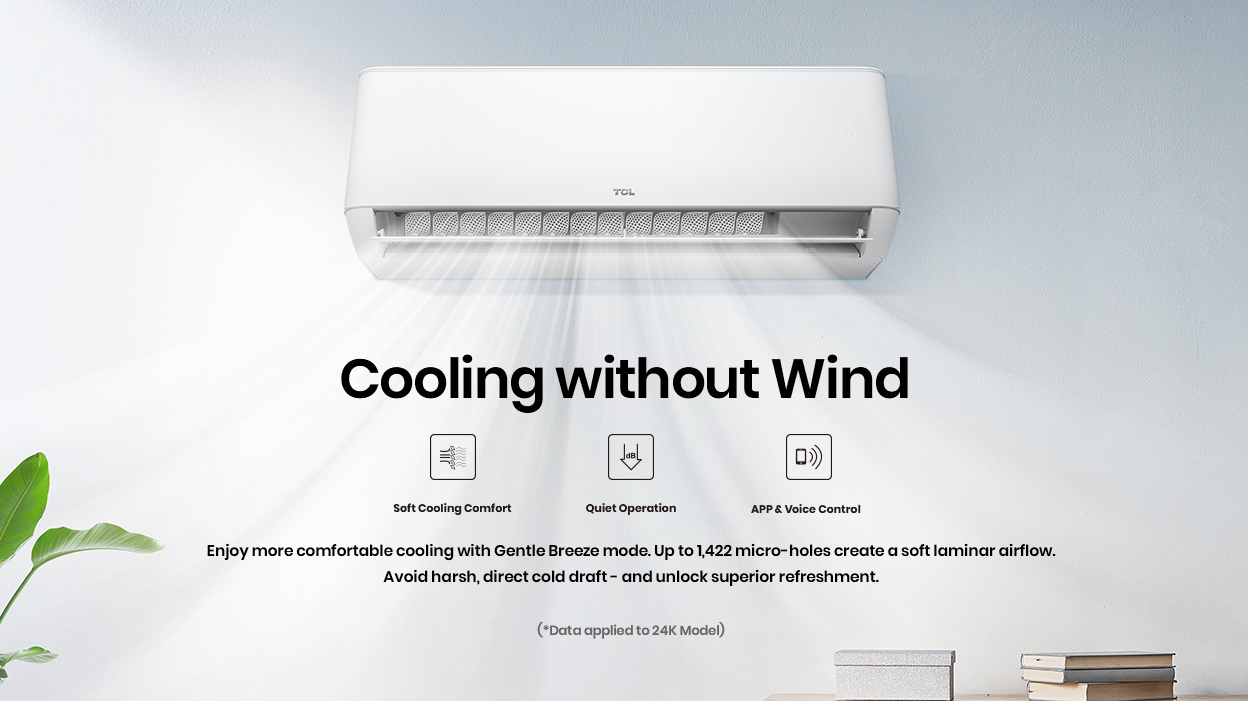 Cooling without Wind with Gentle Breeze Mode with GentleCool AC Series