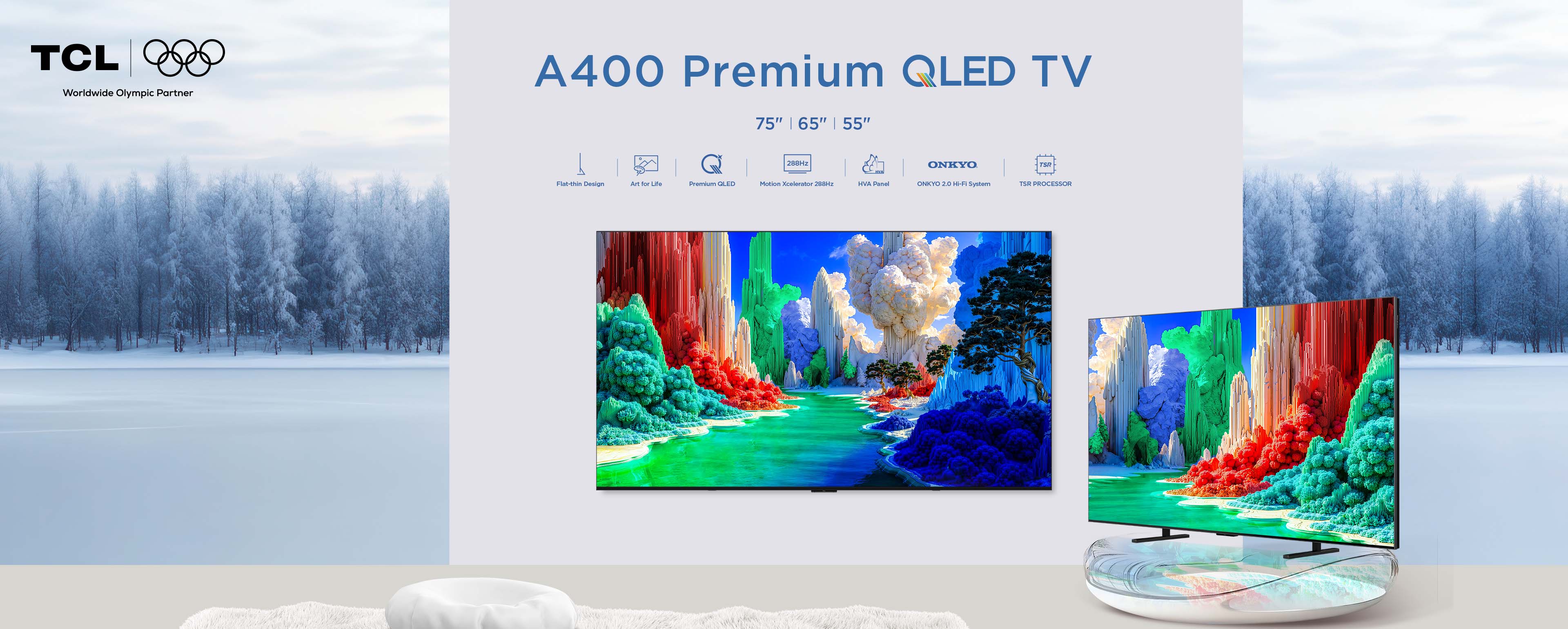 TCL A400 Premium QLED Art for Life TV