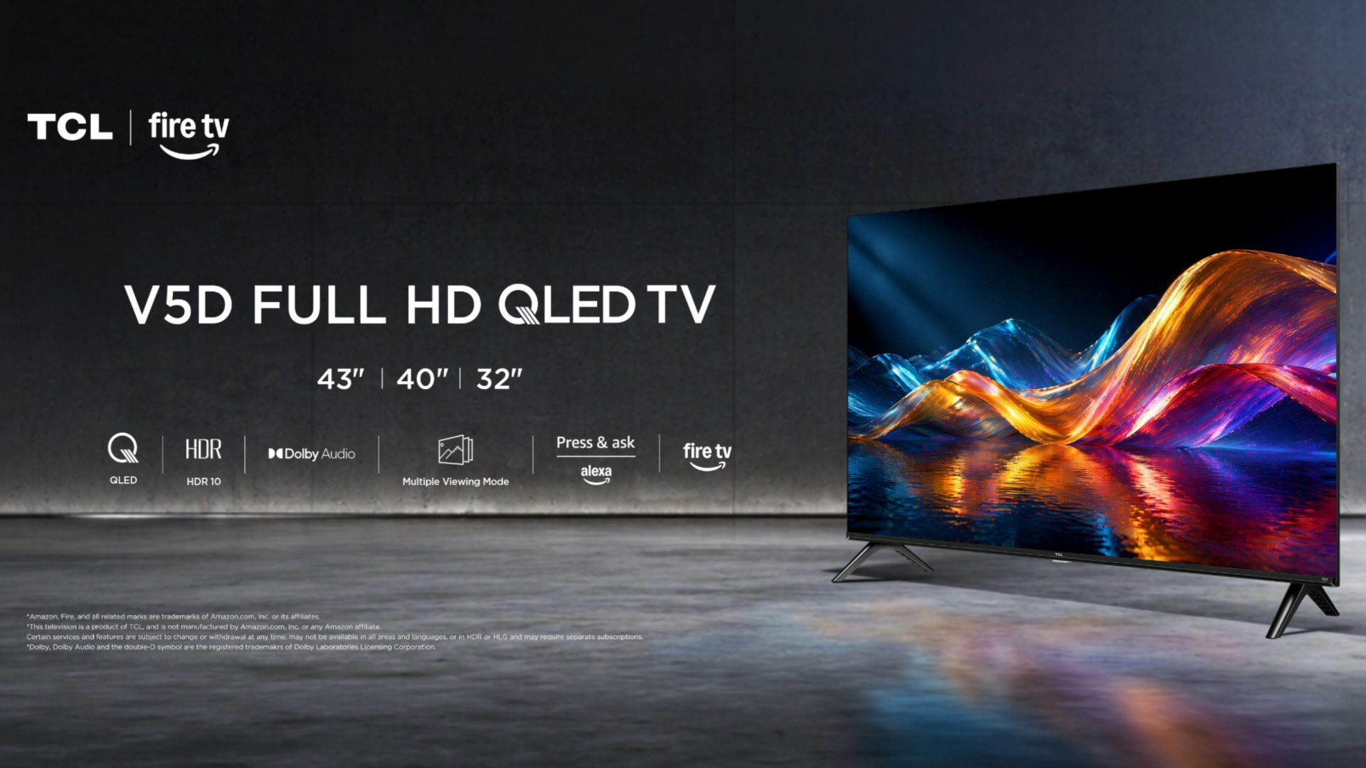 TCL lancia la nuova Serie V5D: il cinema entra in casa con la tecnologia QLED e Fire TV