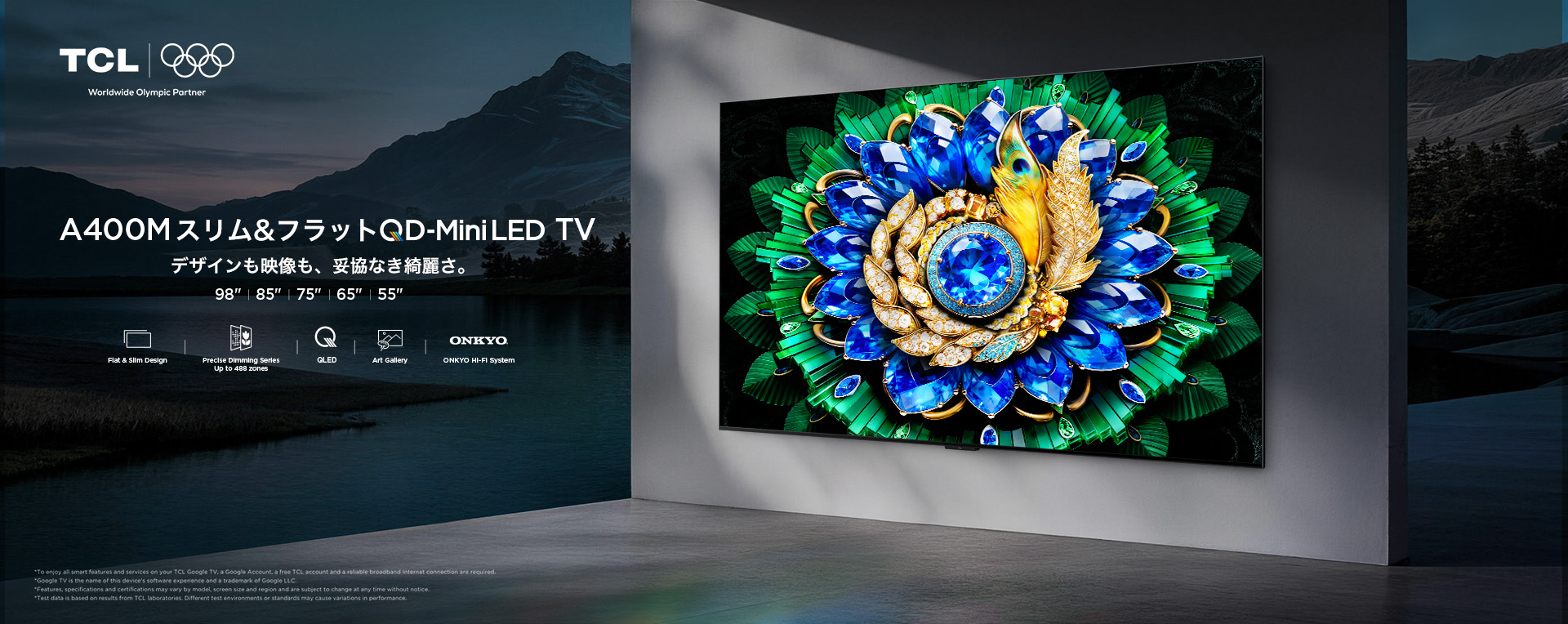 TCL A400M Premium QD-MiniLED TV Key Visual