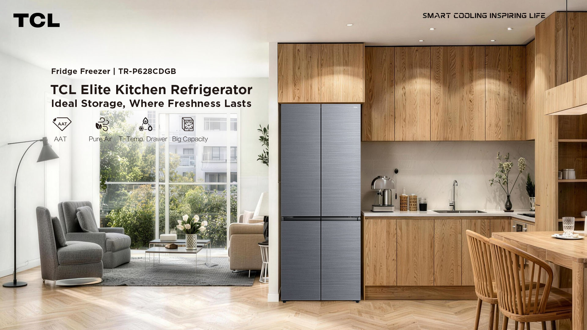 TCL Elite Kitchen Refrigerator Series -Refrigerator P350BF