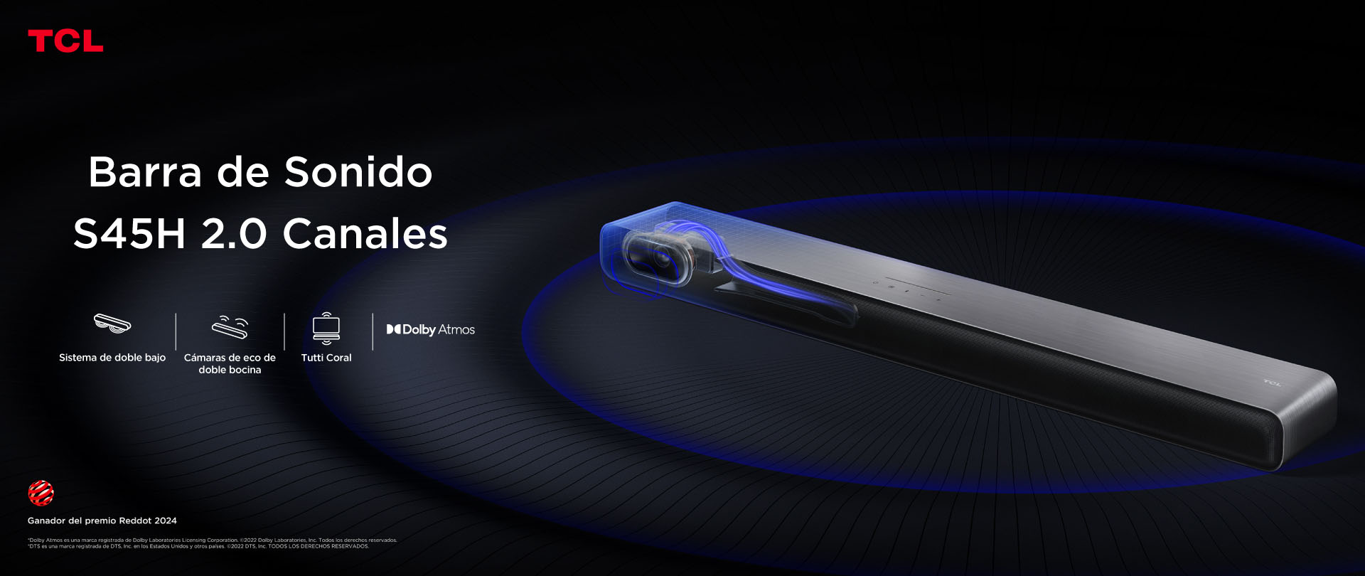 TCL S45H 2.0ch Pro Deep Bass Soundbar