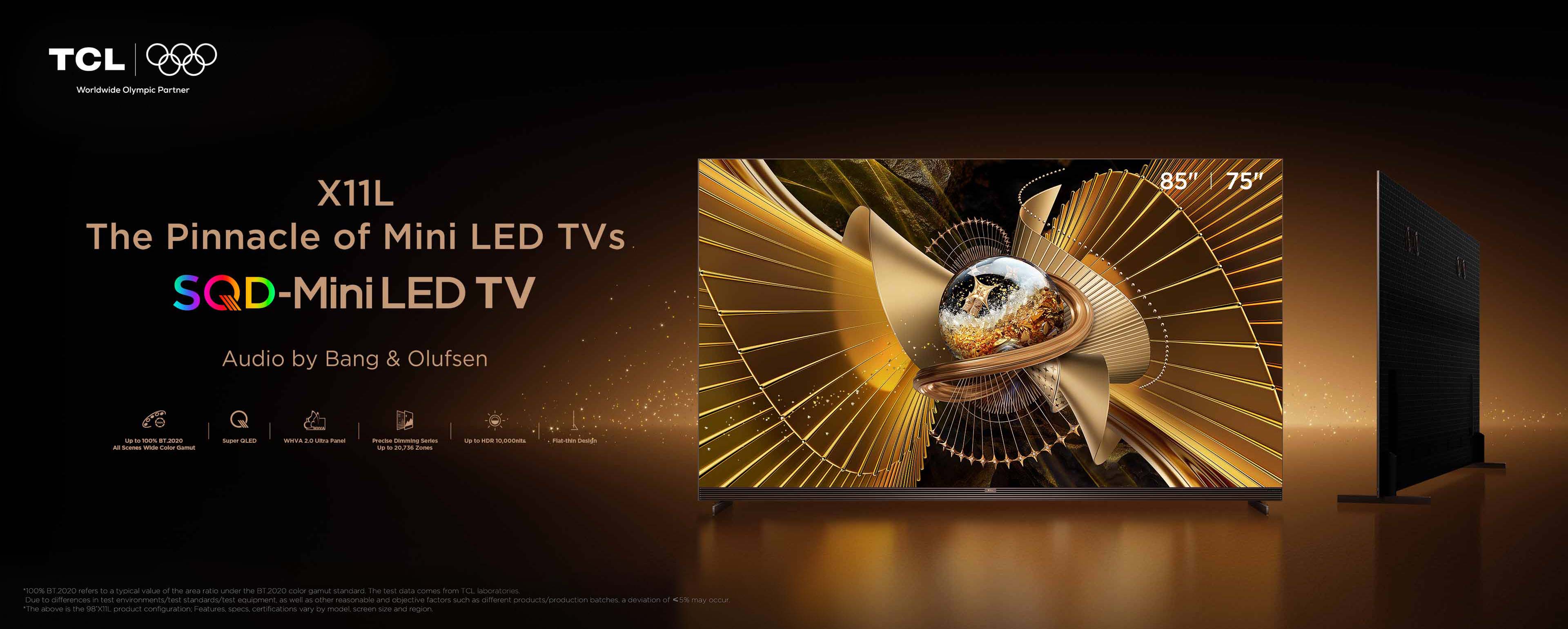 TCL X11L Premium SQD-MiniLED TV's Key Banner
