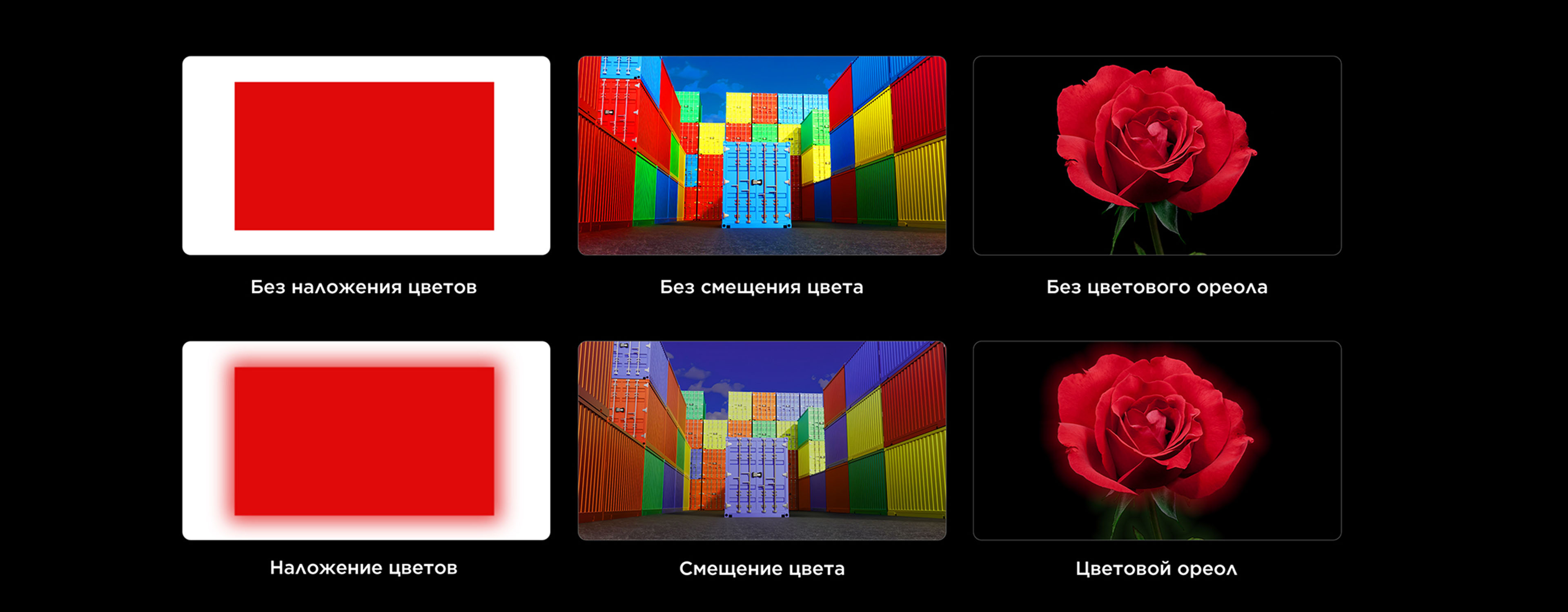 SQD-Mini LED Technology adjacent zones emit white light without interference
