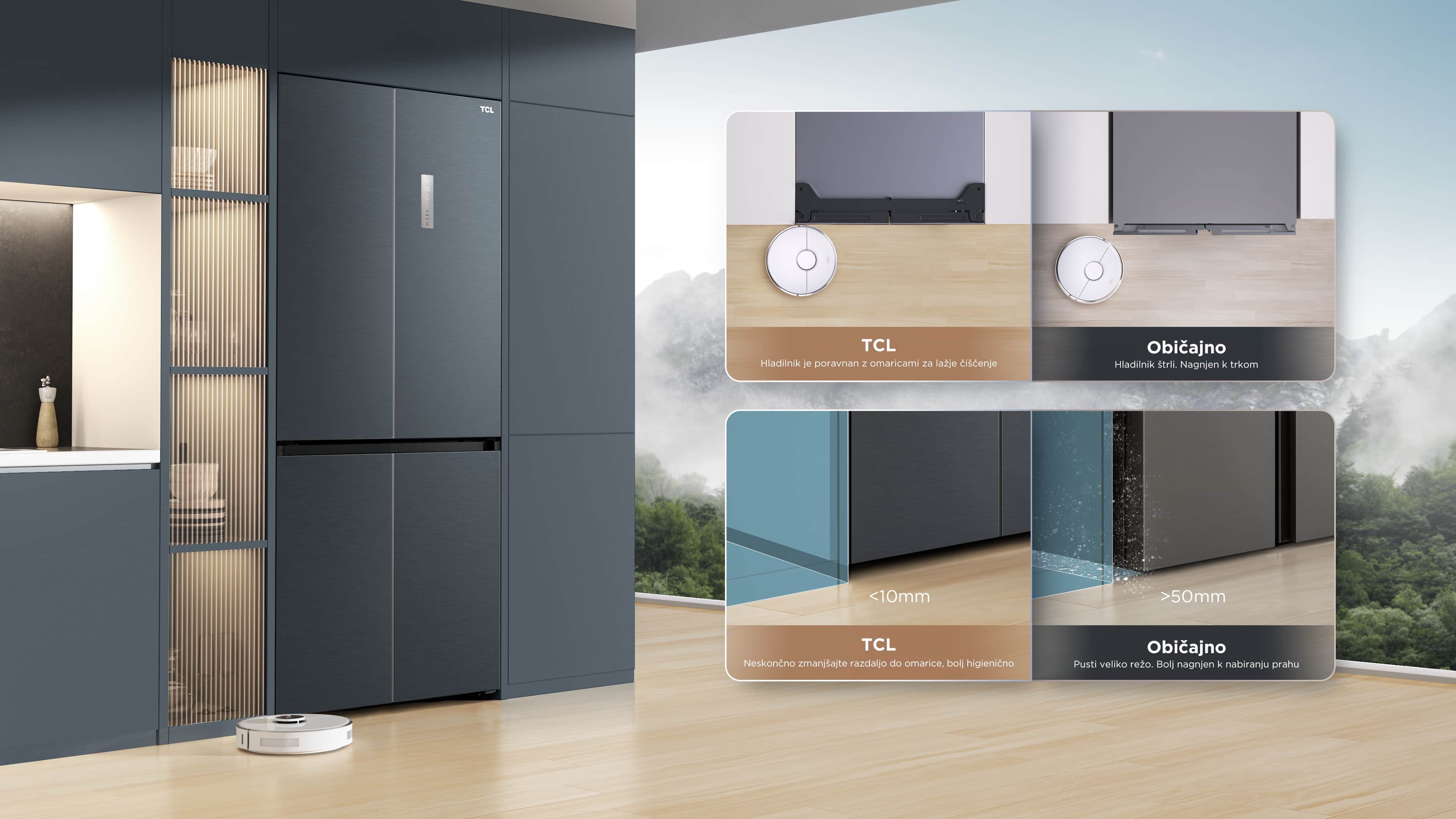 TCL RC456CXE0 Refrigerator Adapt Any Kitchen Decoration